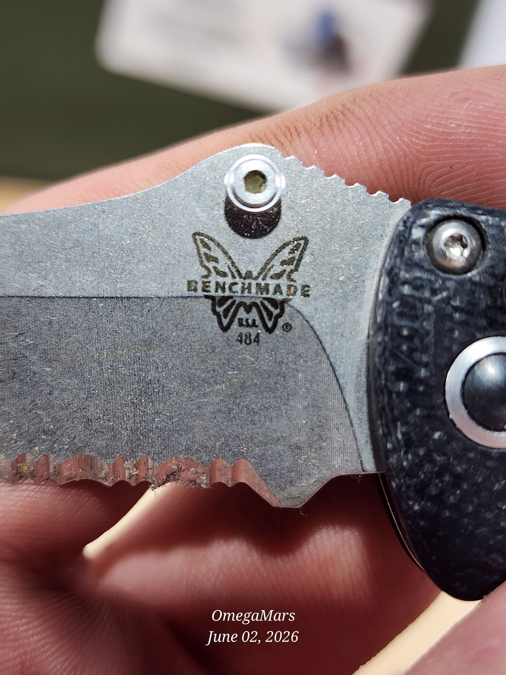 BENCHMADE 484 Nakamura M390 Steel - Light Usage #105Gr