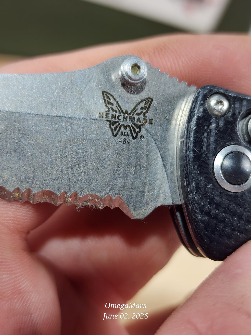 BENCHMADE 484 Nakamura M390 Steel - Light Usage #105Gr