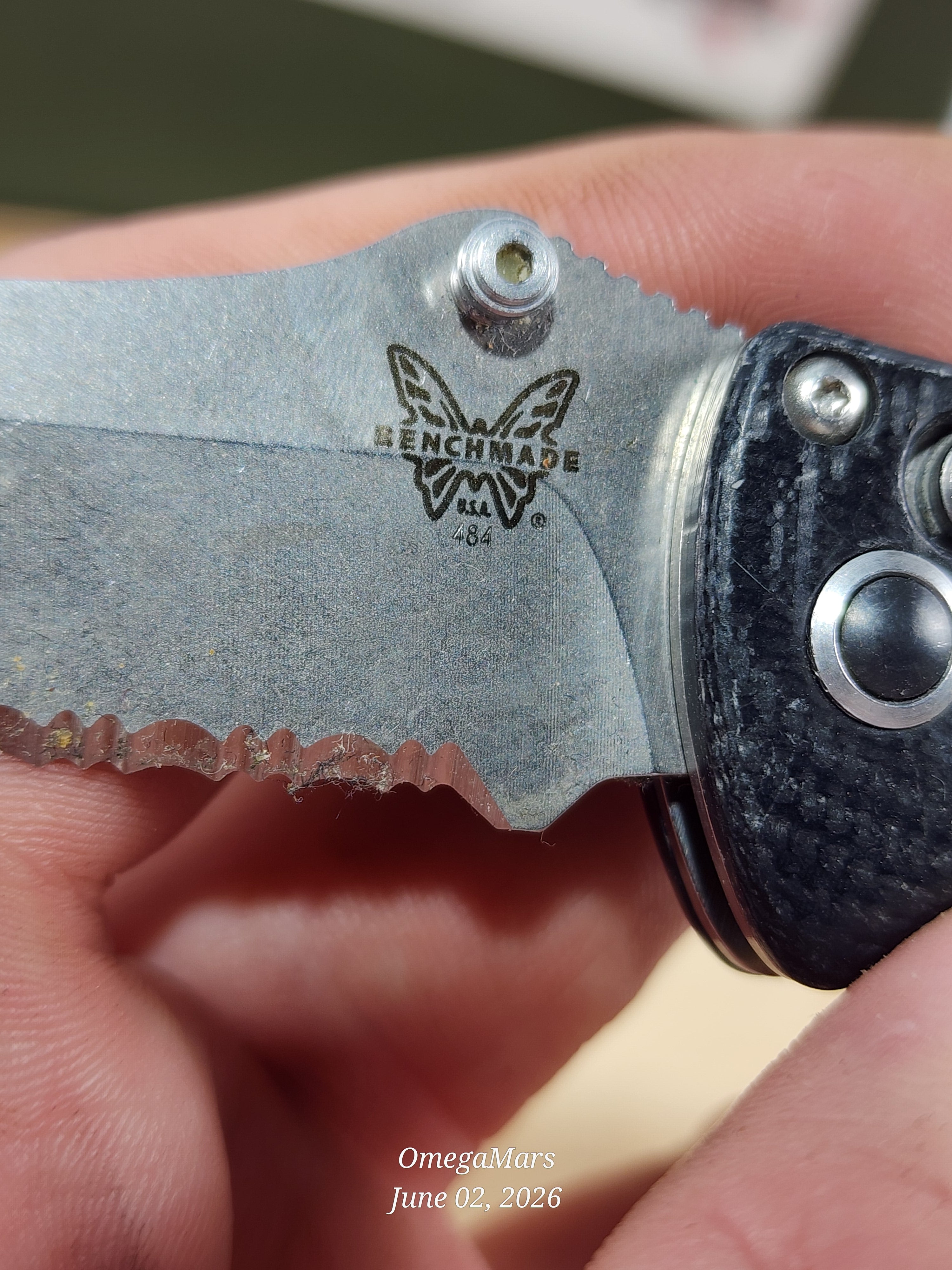 BENCHMADE 484 Nakamura M390 Steel - Light Usage #105Gr