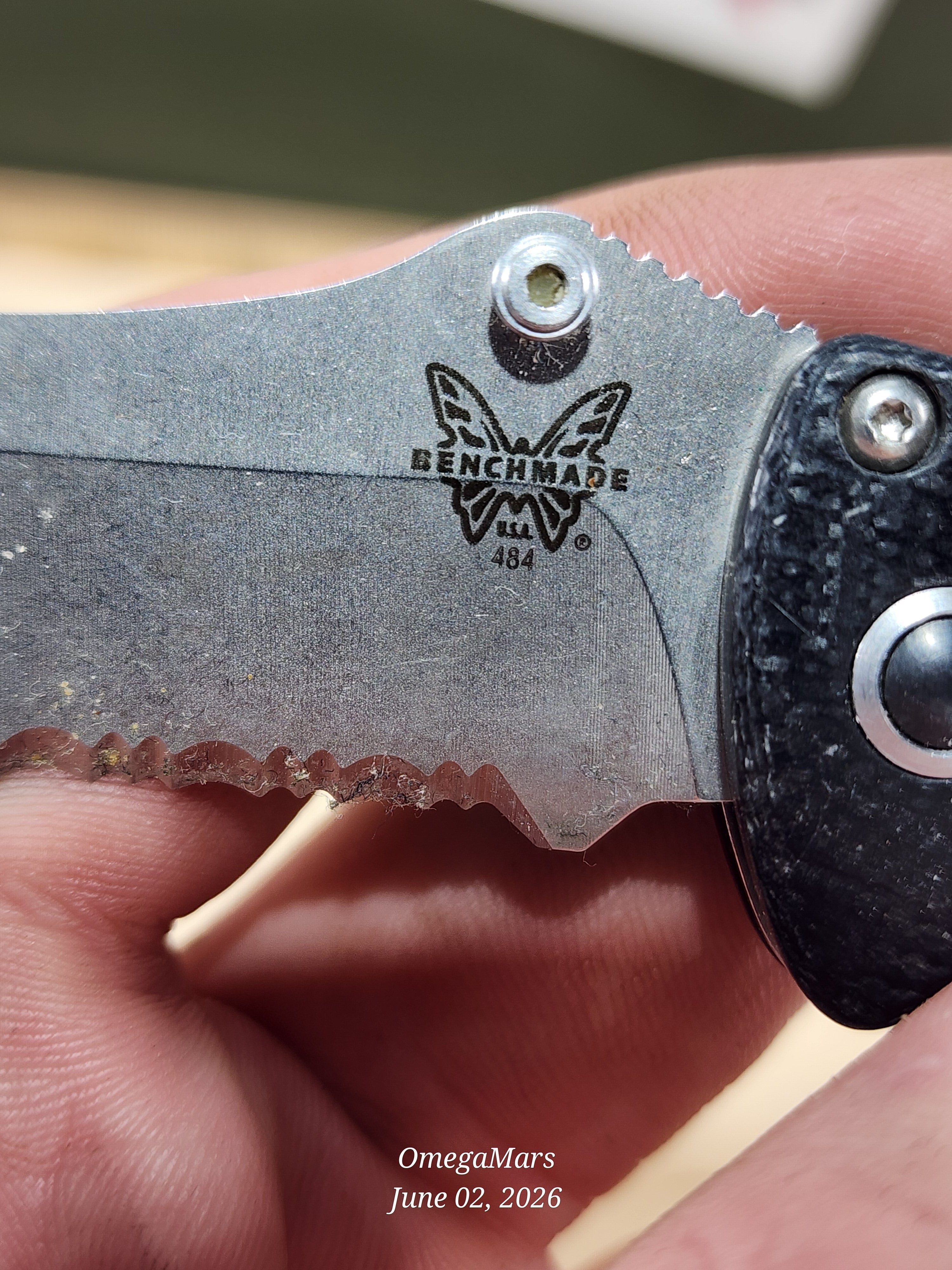 BENCHMADE 484 Nakamura M390 Steel - Light Usage #105Gr