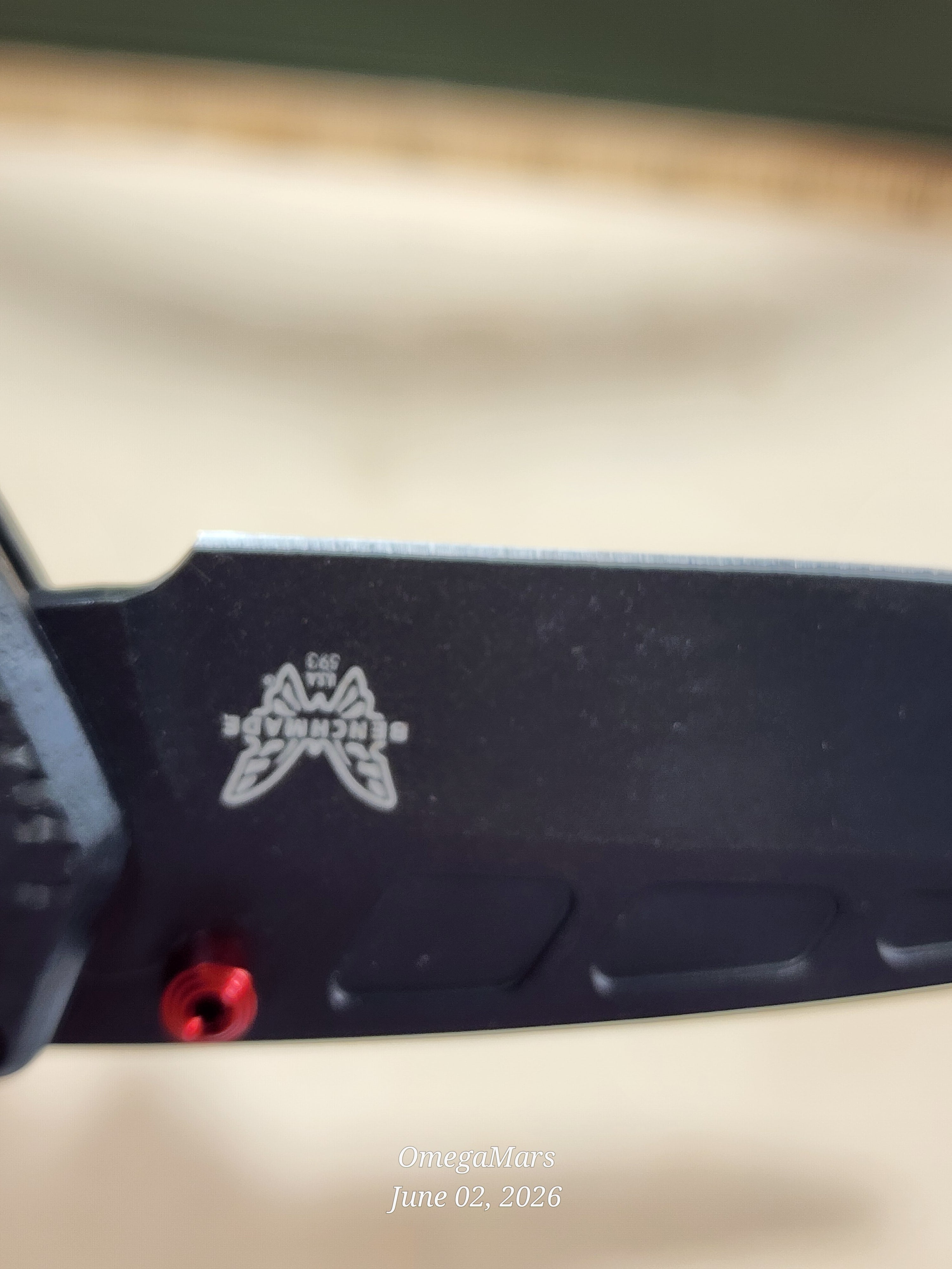 BENCHMADE PSK™ | Carbon Fiber & Black G10 - Light Usage - #107Gr