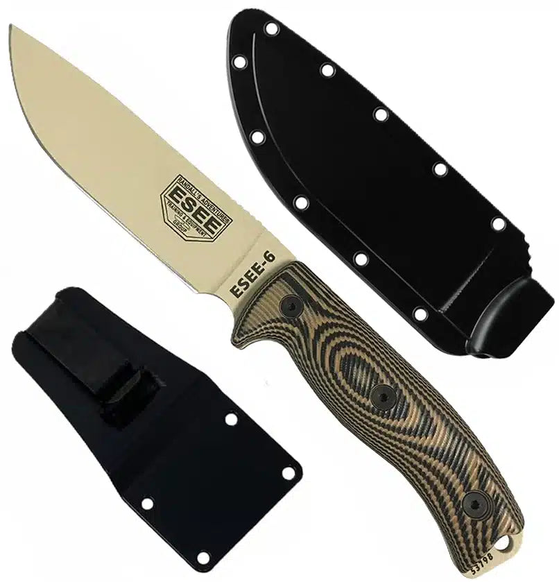 ESEE Model 6 Fixed Blade Tan - ES6PDT005 - BRAND NEW