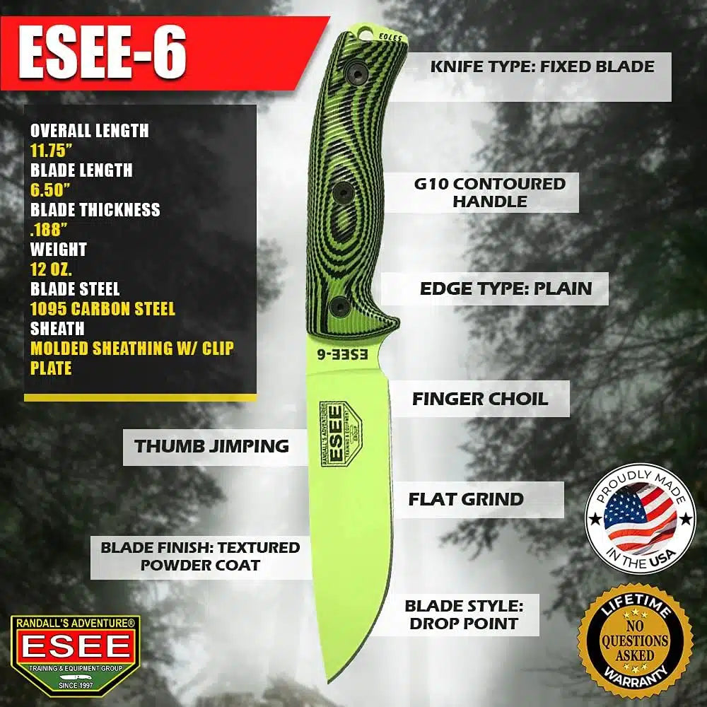 ESEE Model 6 Fixed Blade Venom - ES6PVG007  - BRAND NEW