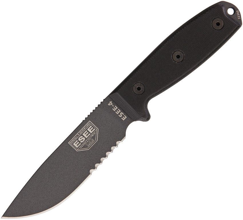ESEE Model 4 Serrated Tactical - ES4STGB - Brand New