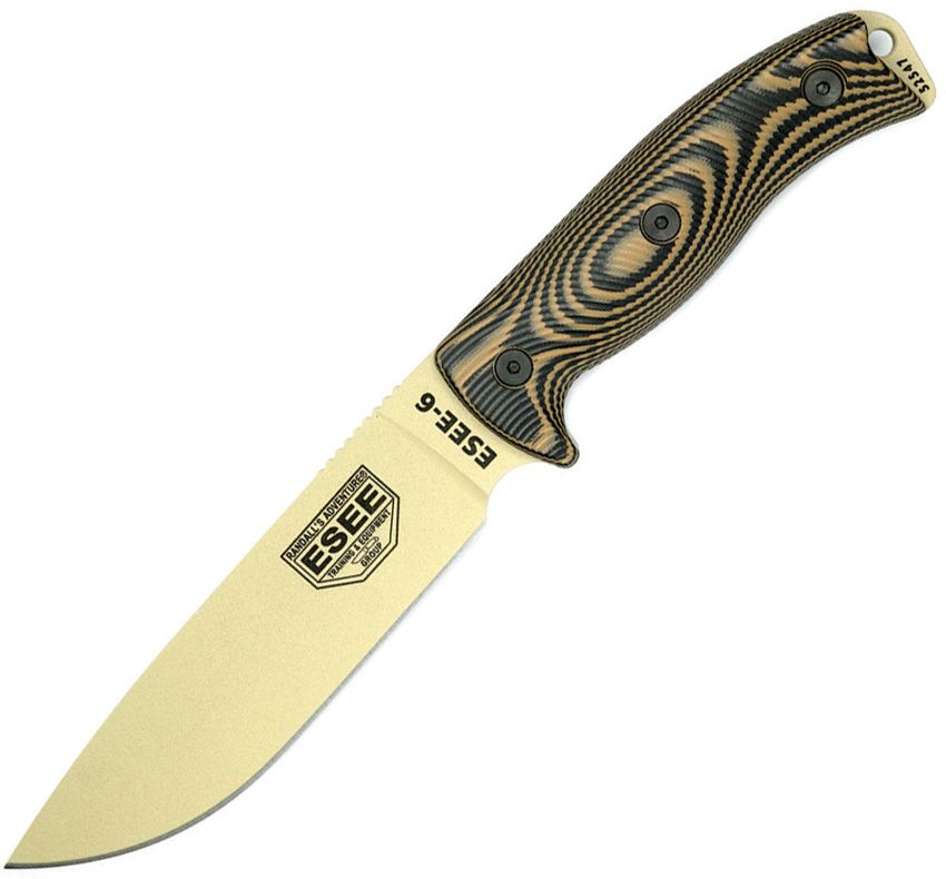 ESEE Model 6 Fixed Blade Tan - ES6PDT005 - BRAND NEW