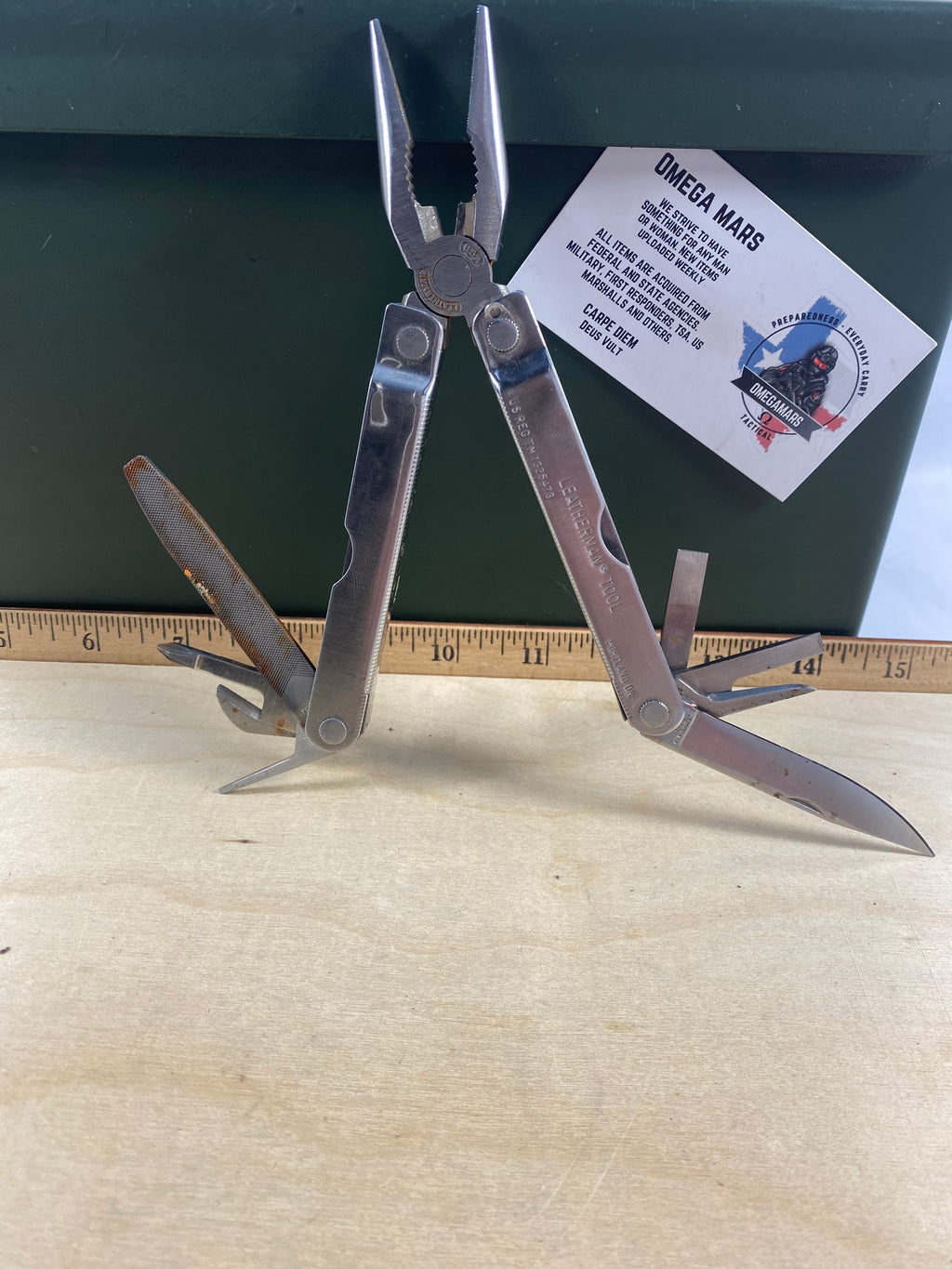 Leatherman PST #100. Light usage. needs oil. Dirty and visible rust. (1293-1293)