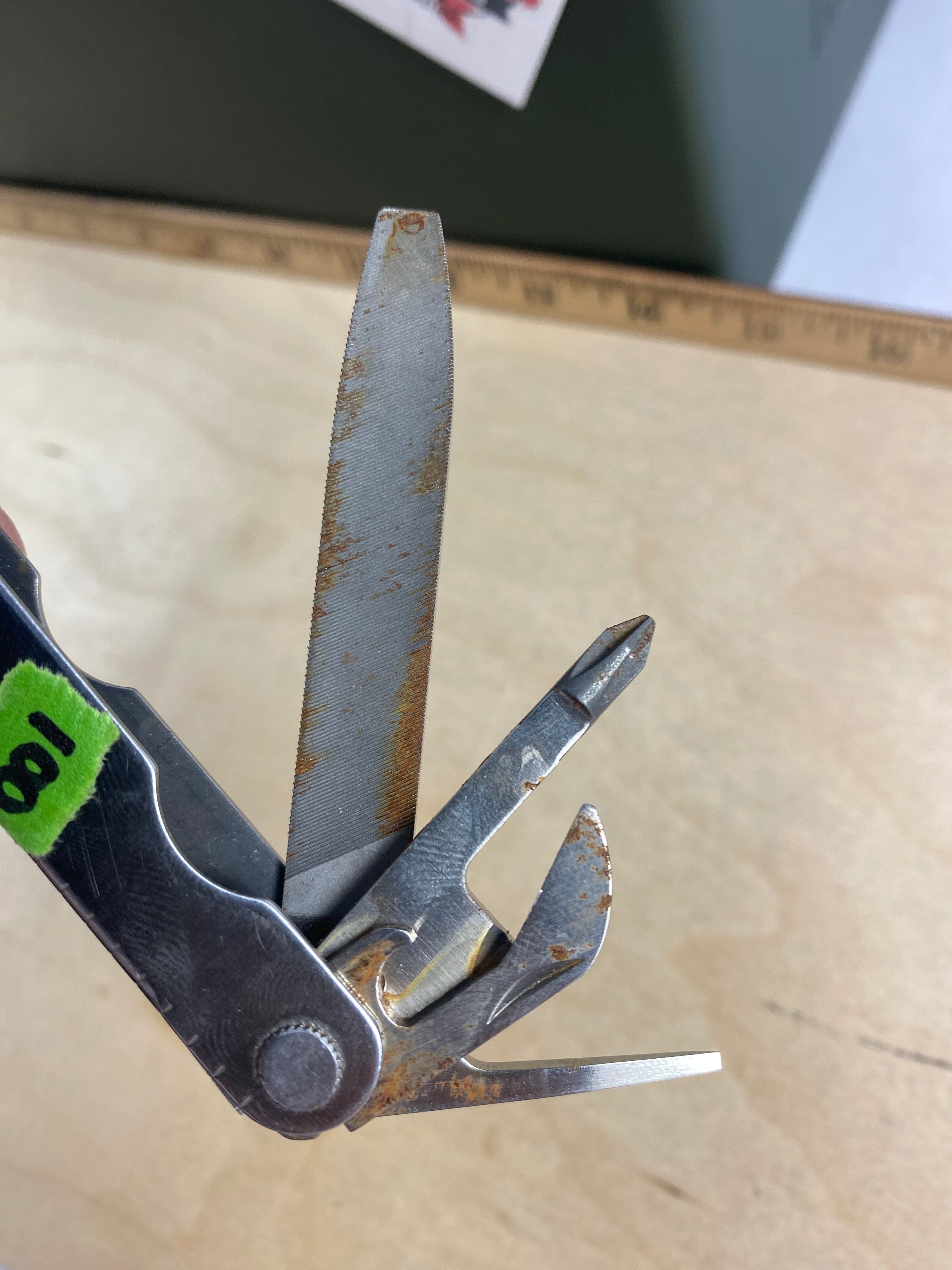 Leatherman PST #100. Light usage. needs oil. Dirty and visible rust. (1293-1293)