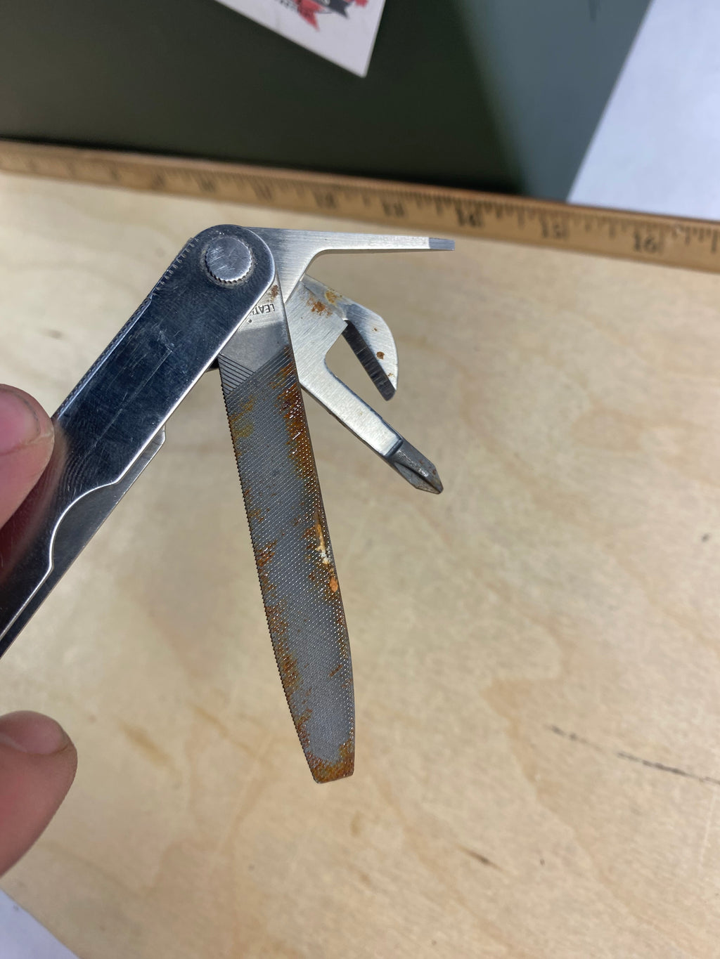 Leatherman PST #100. Light usage. needs oil. Dirty and visible rust. (1293-1293)