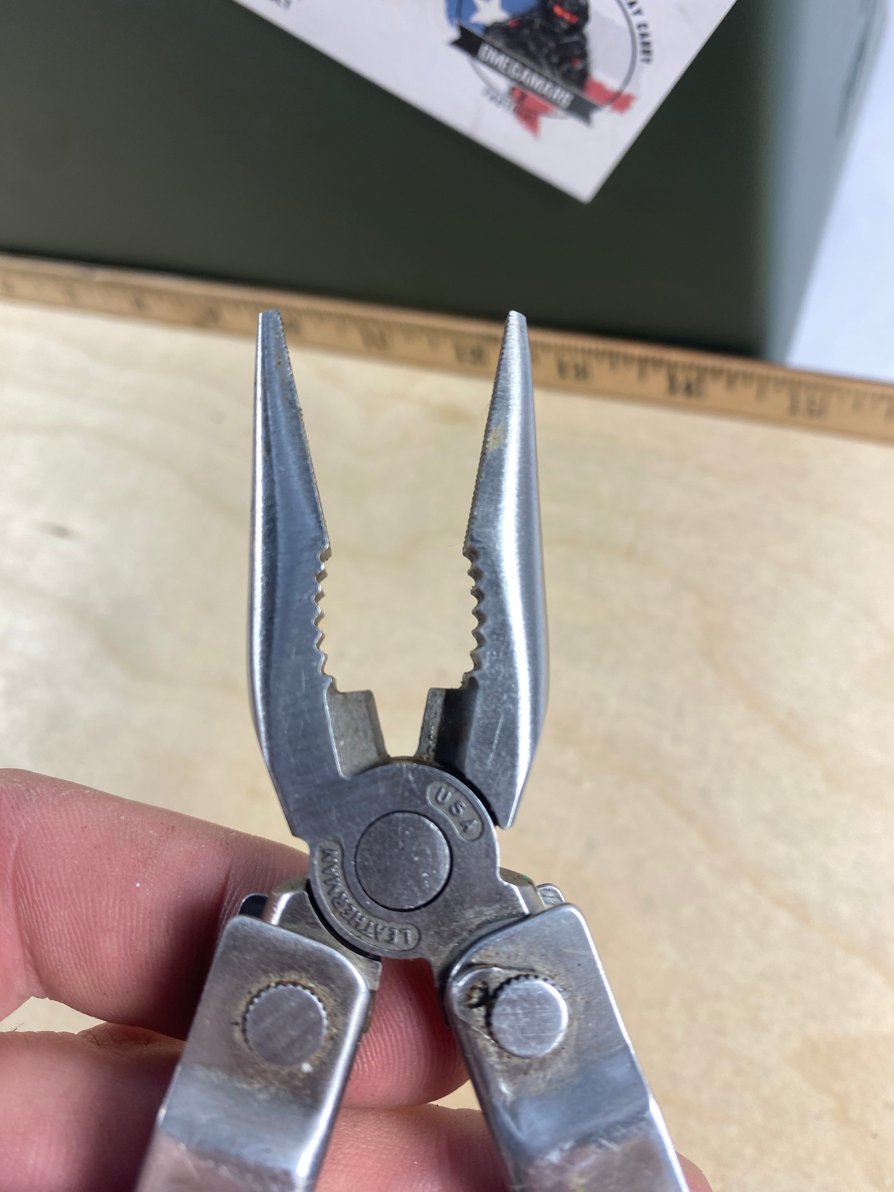 Leatherman PST #103. Light usage. Dirty. Possible rust and blade it may be resharpened. (0794-0694)