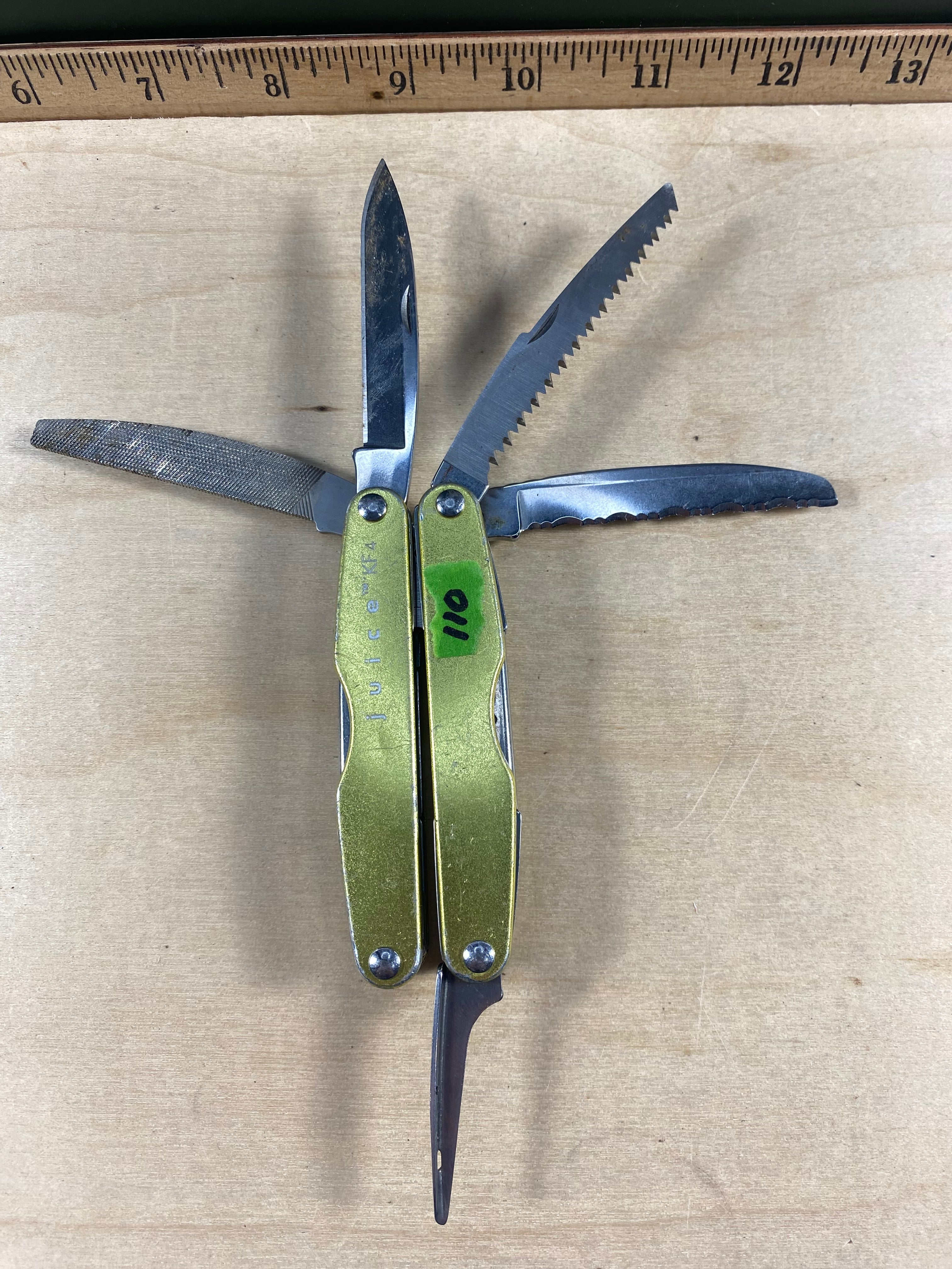 Leatherman Juice KF4 #110. Light usage. Handle bent and dirty.
