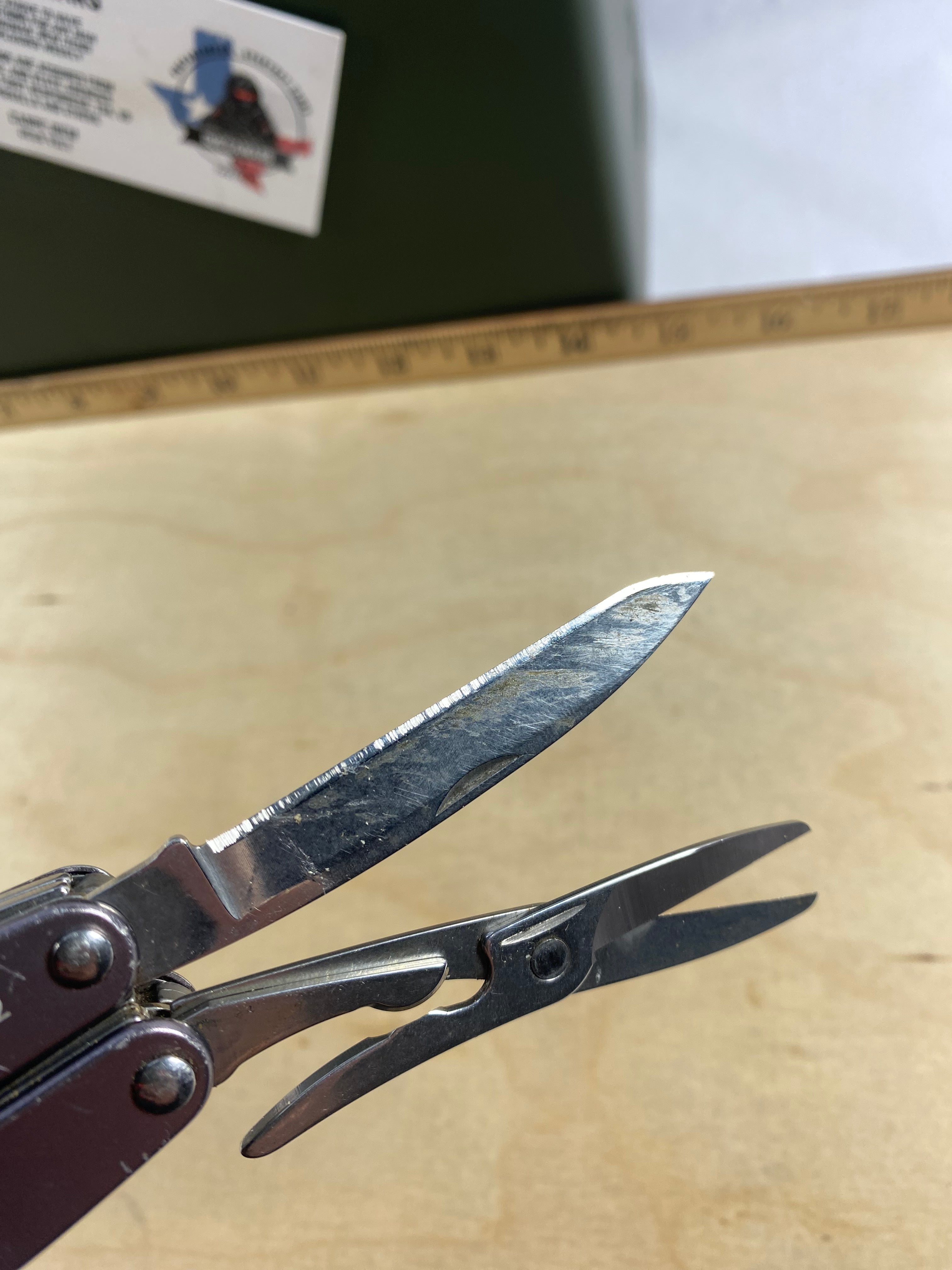 Leatherman Juice S2 #115. Light usage. Resharpened and dirty.