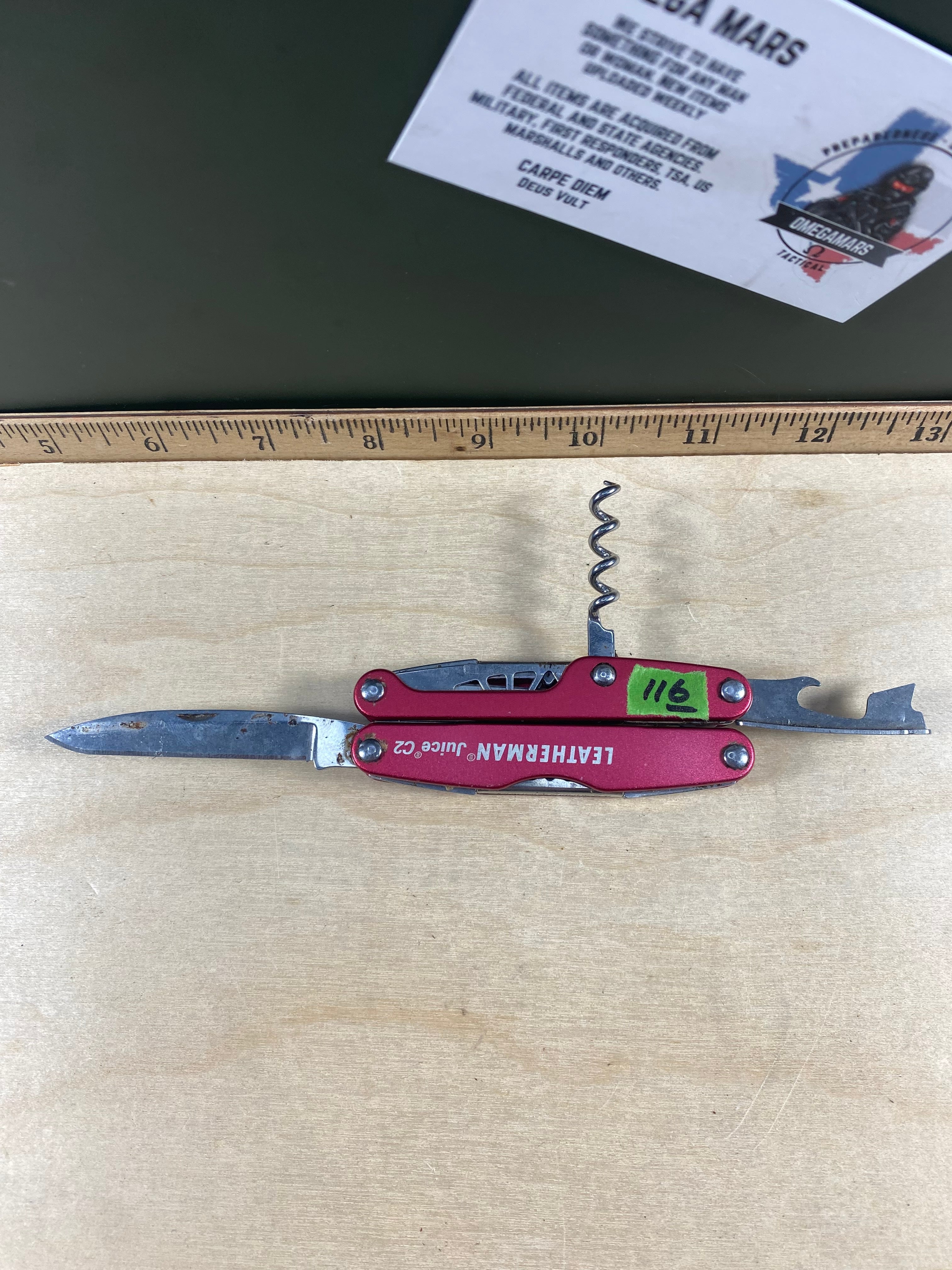 Leatherman Juice C2 #116. Light usage. Needs oil. Dirty and possible rust