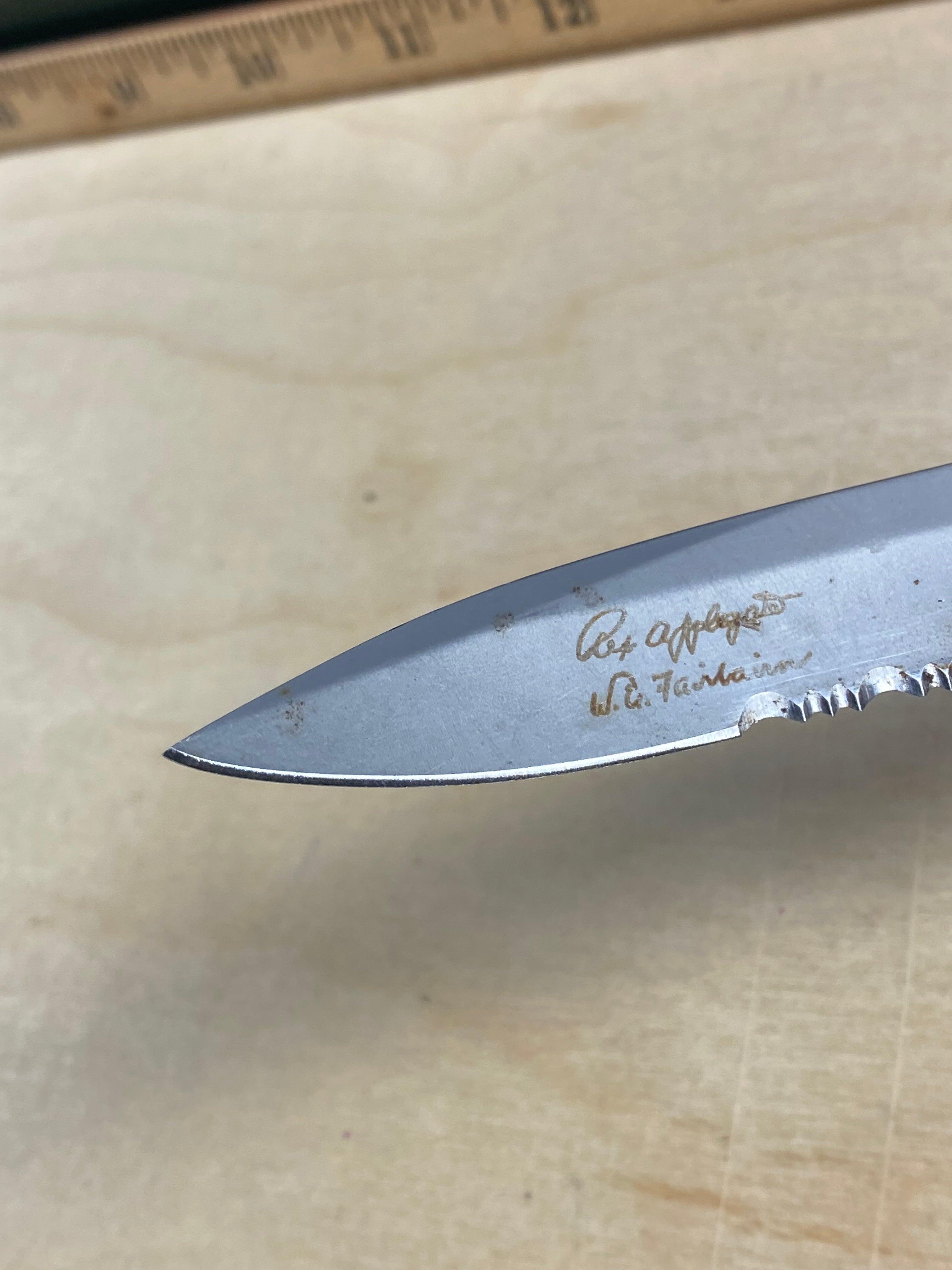 Gerber #13 Applegate Fairbairn. Light usage. Needs Oil