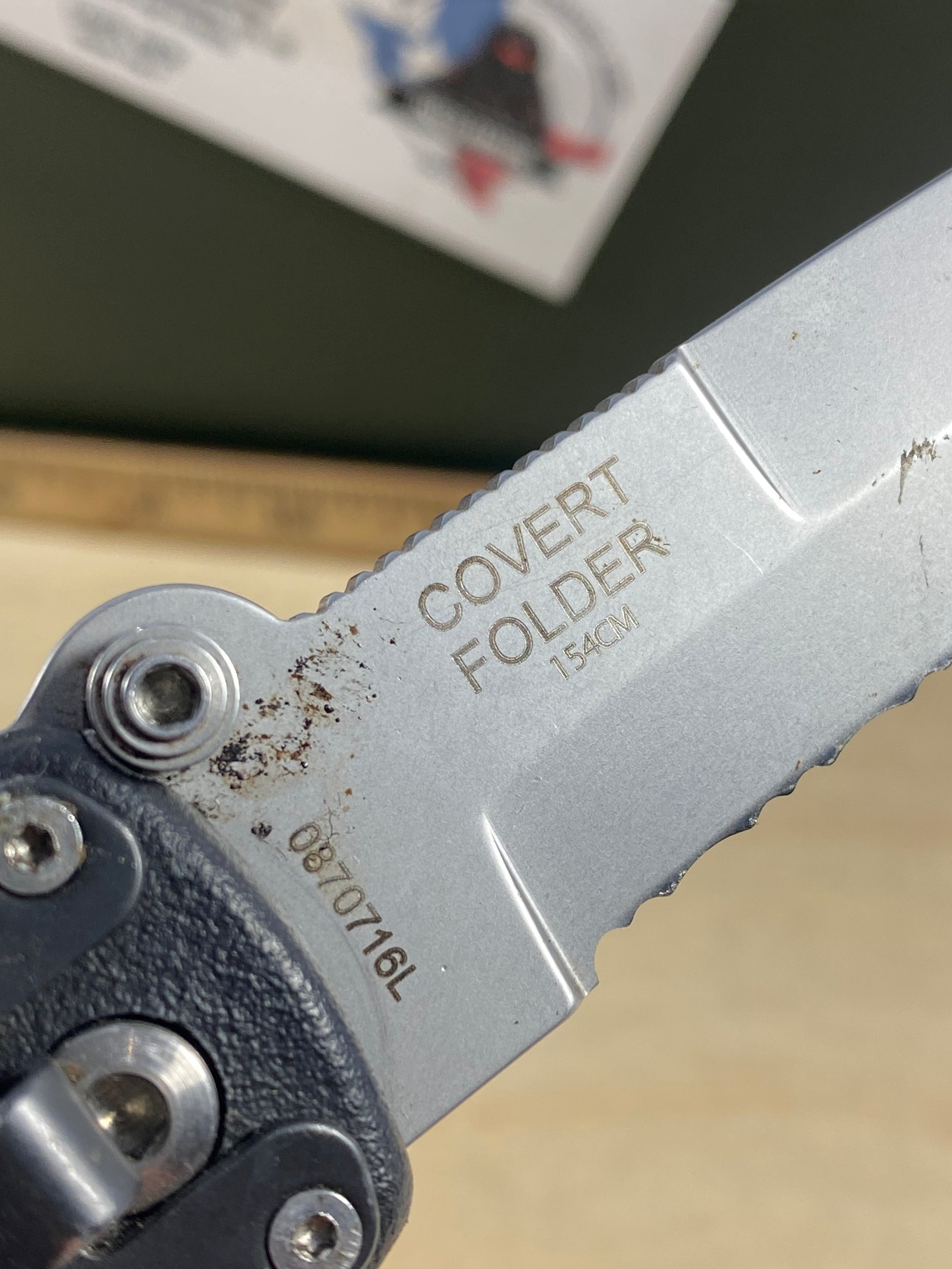 Gerber #14 Applegate Combat Folder Serrated. Light usage. Dirty