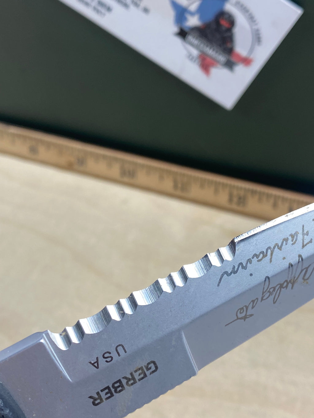 Gerber #14 Applegate Combat Folder Serrated. Light usage. Dirty