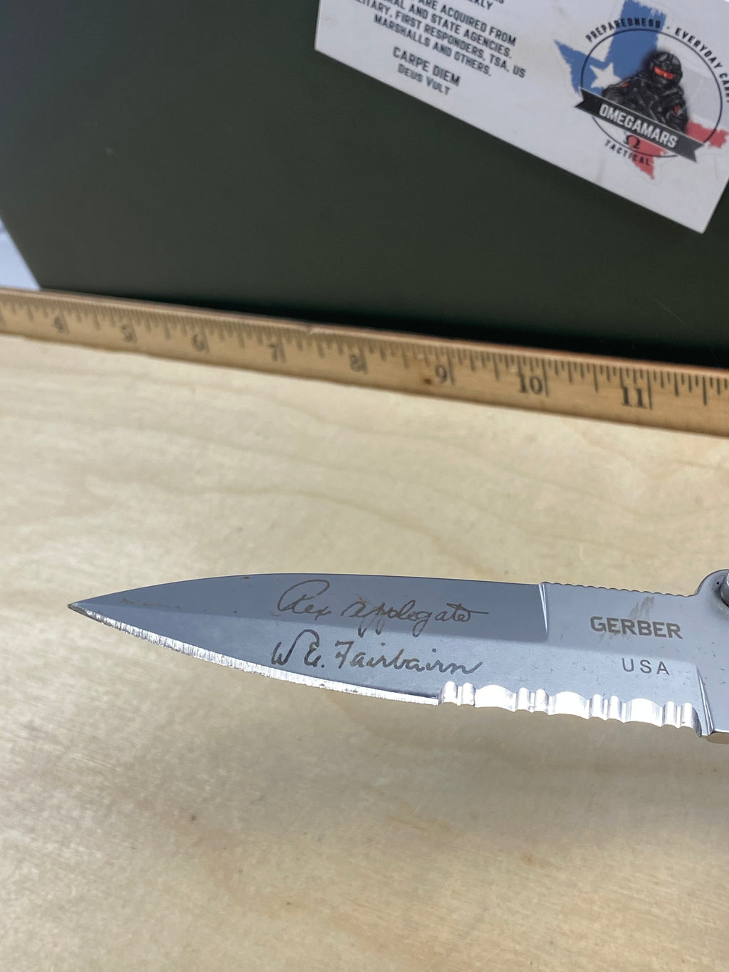Gerber #14 Applegate Combat Folder Serrated. Light usage. Dirty