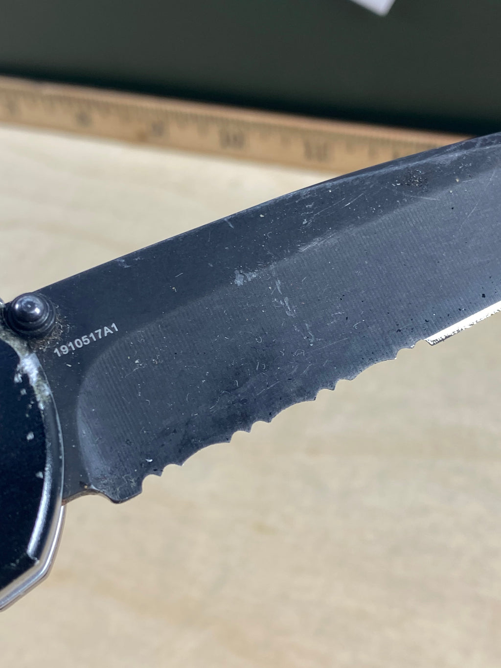 Gerber #29 Answer 3.25 Spring Assisted Tanto Knife. Light usage. Dirty. DISCONTINUED. (MSRP $94.00 NEW)