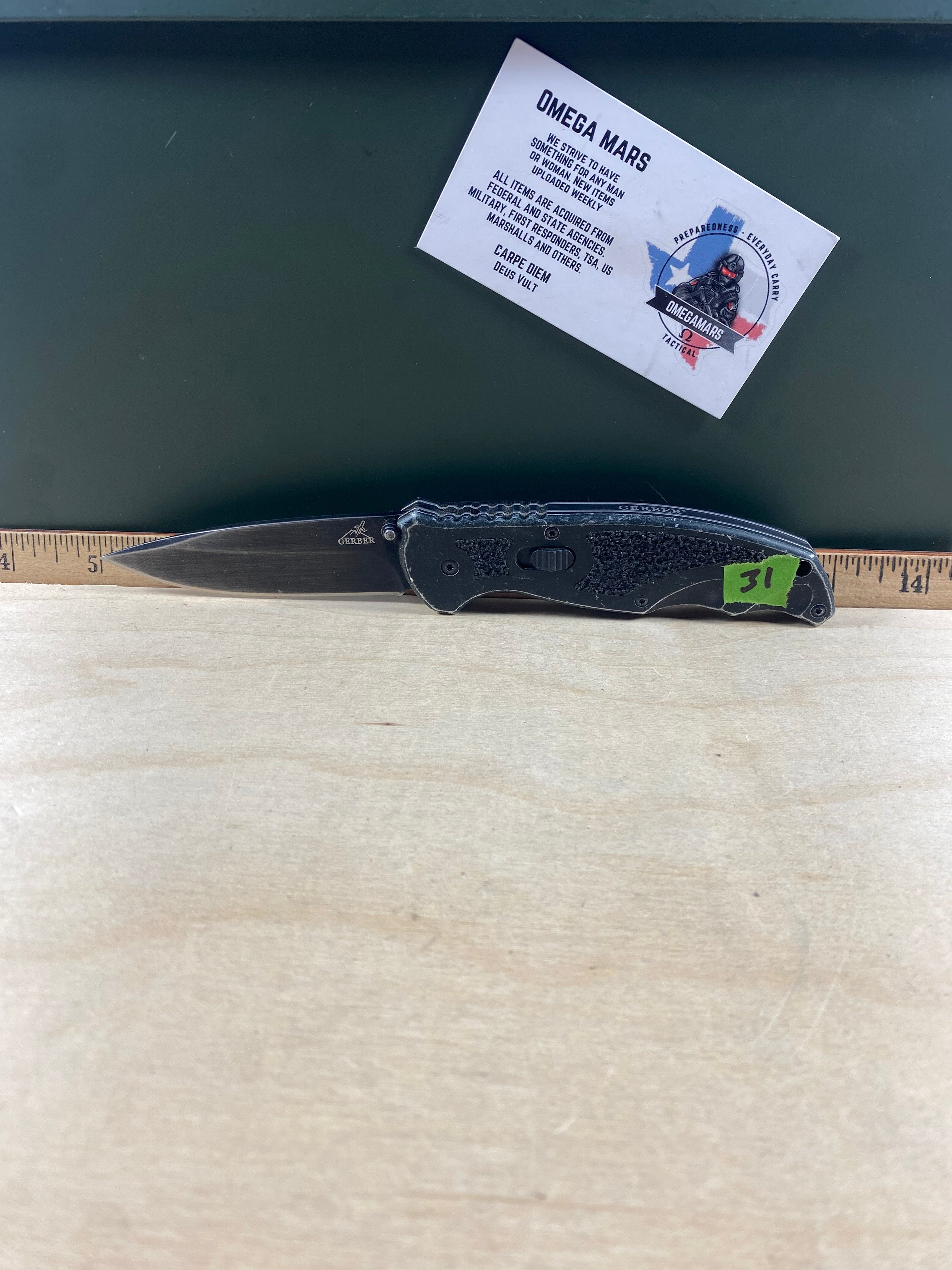 Gerber #31 Answer 3.25 Spring Assisted Tanto Knife. Light usage. DSCONTINUED. (MSRP $94.00 NEW)