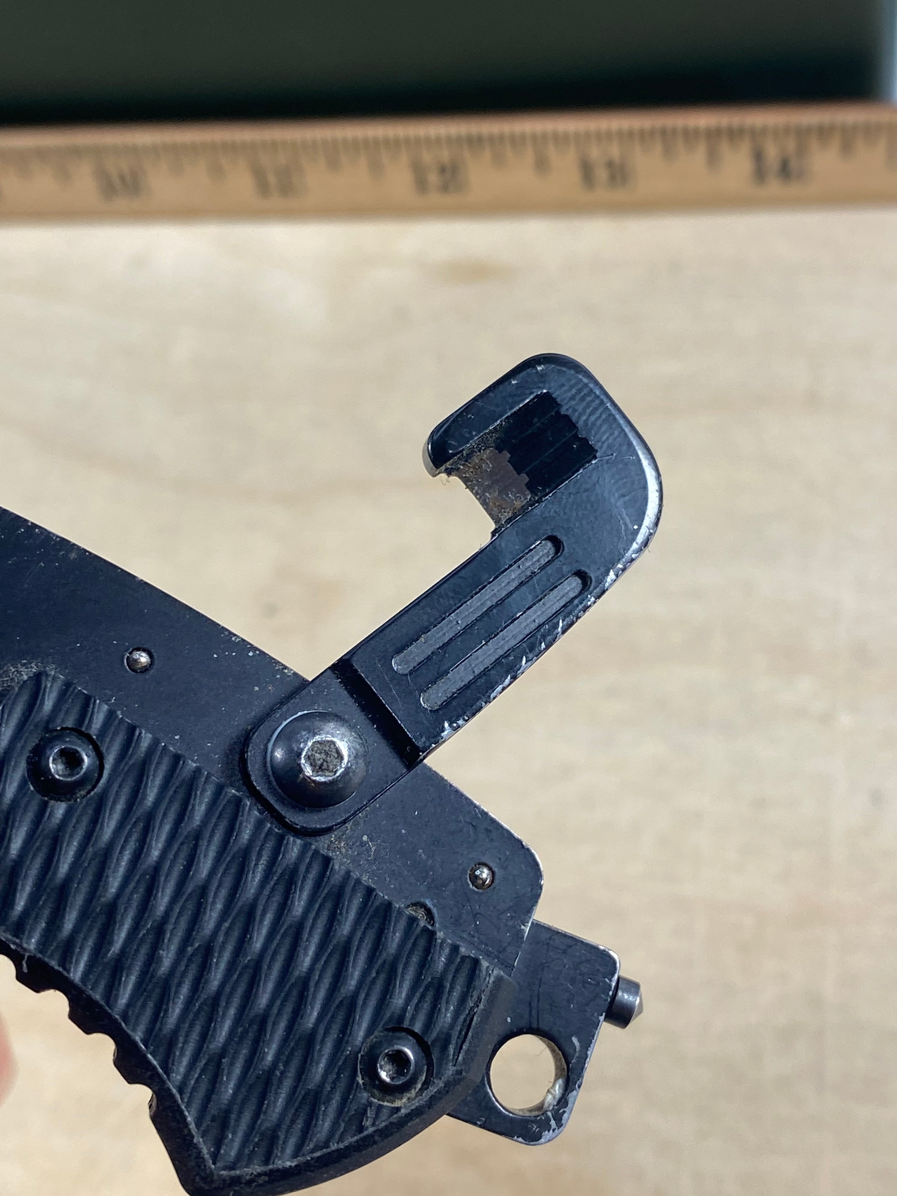 Gerber #32 Hinderer CLS Combat Life Saver Rescue Knife. Moderate usage. Resharpened. Pocket clip a little loose. (MSRP $90.00 NEW)