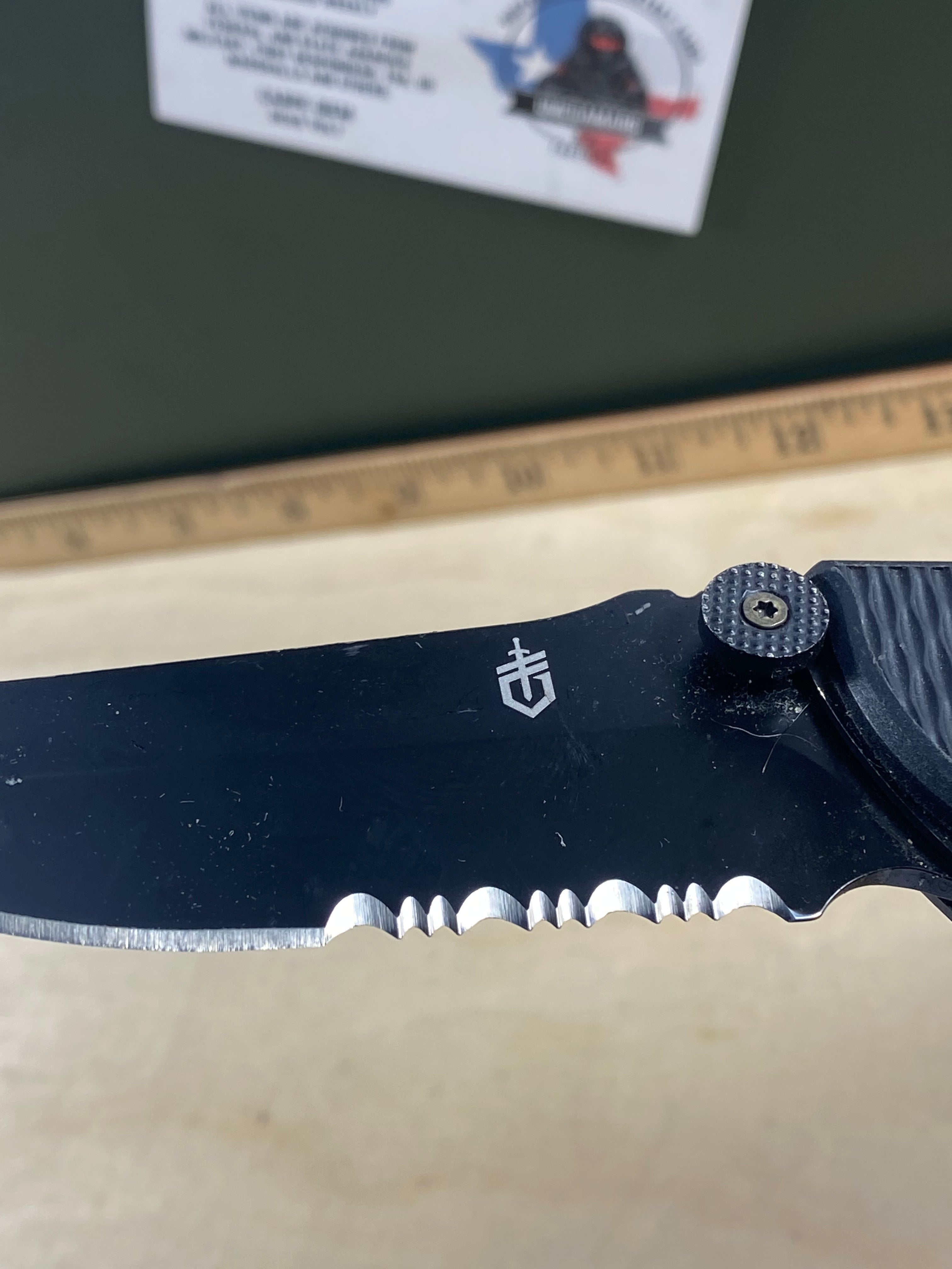 Gerber #33 Hinderer CLS Combat Life Saver Rescue Knife. Light usage. (MSRP $90.00 NEW)