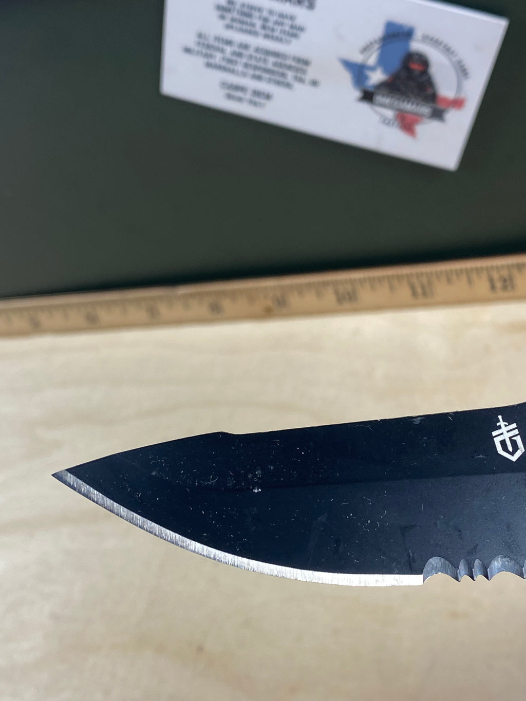 Gerber #33 Hinderer CLS Combat Life Saver Rescue Knife. Light usage. (MSRP $90.00 NEW)