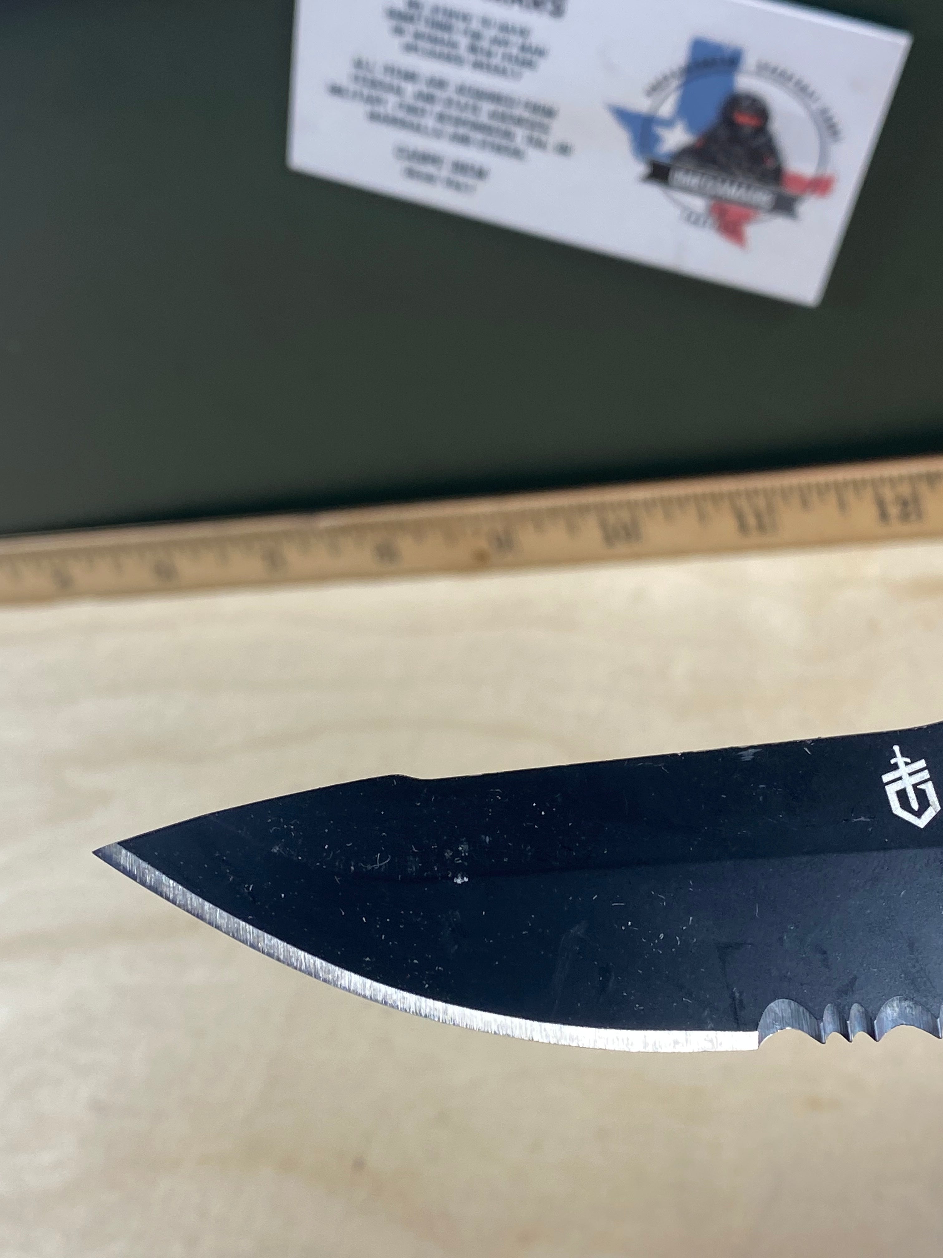 Gerber #33 Hinderer CLS Combat Life Saver Rescue Knife. Light usage. (MSRP $90.00 NEW)