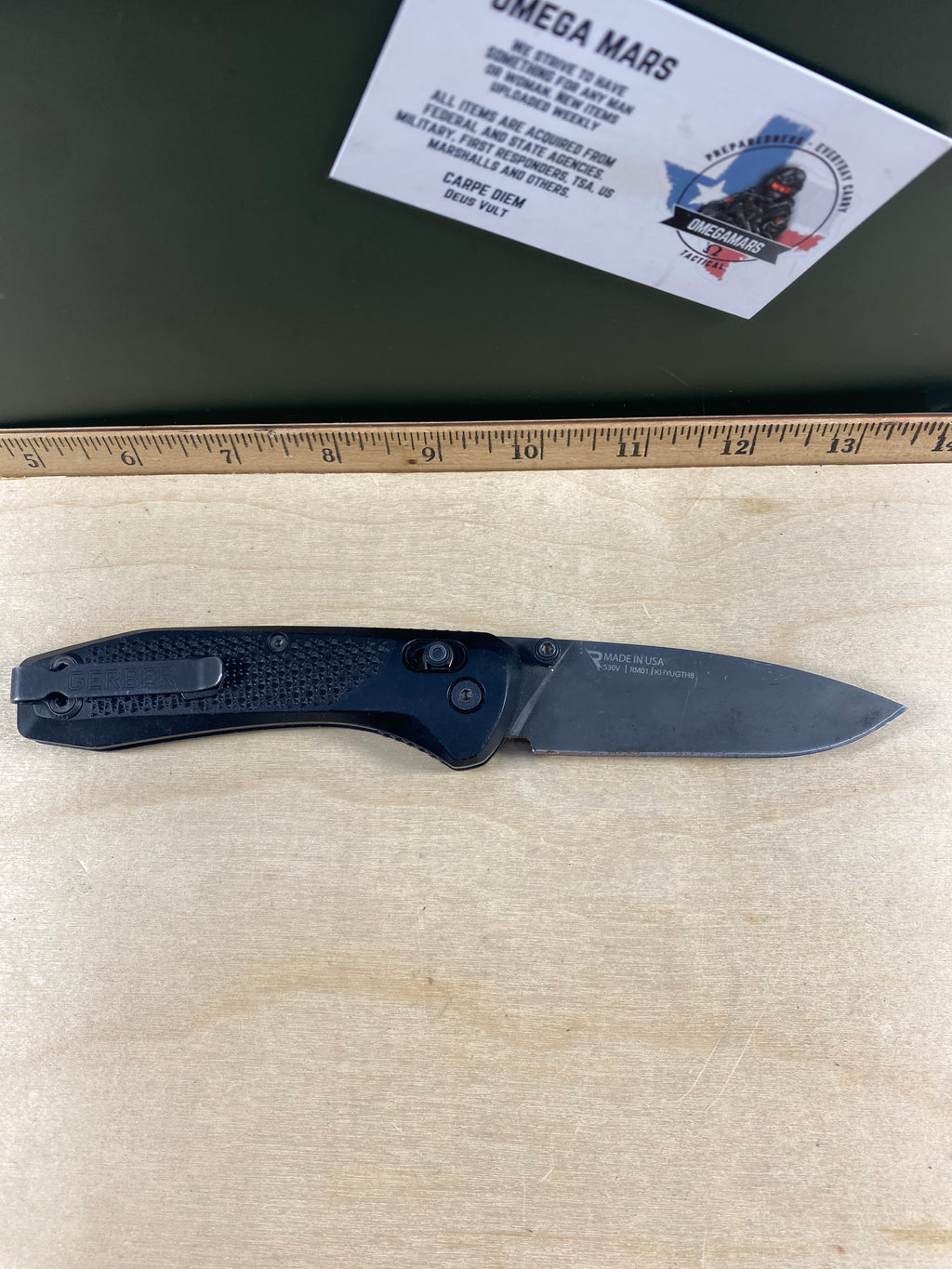 Gerber #34 Sedulo Pivot Lock Knife Black FRN. Light usage. Rust and dirty with customized blade.