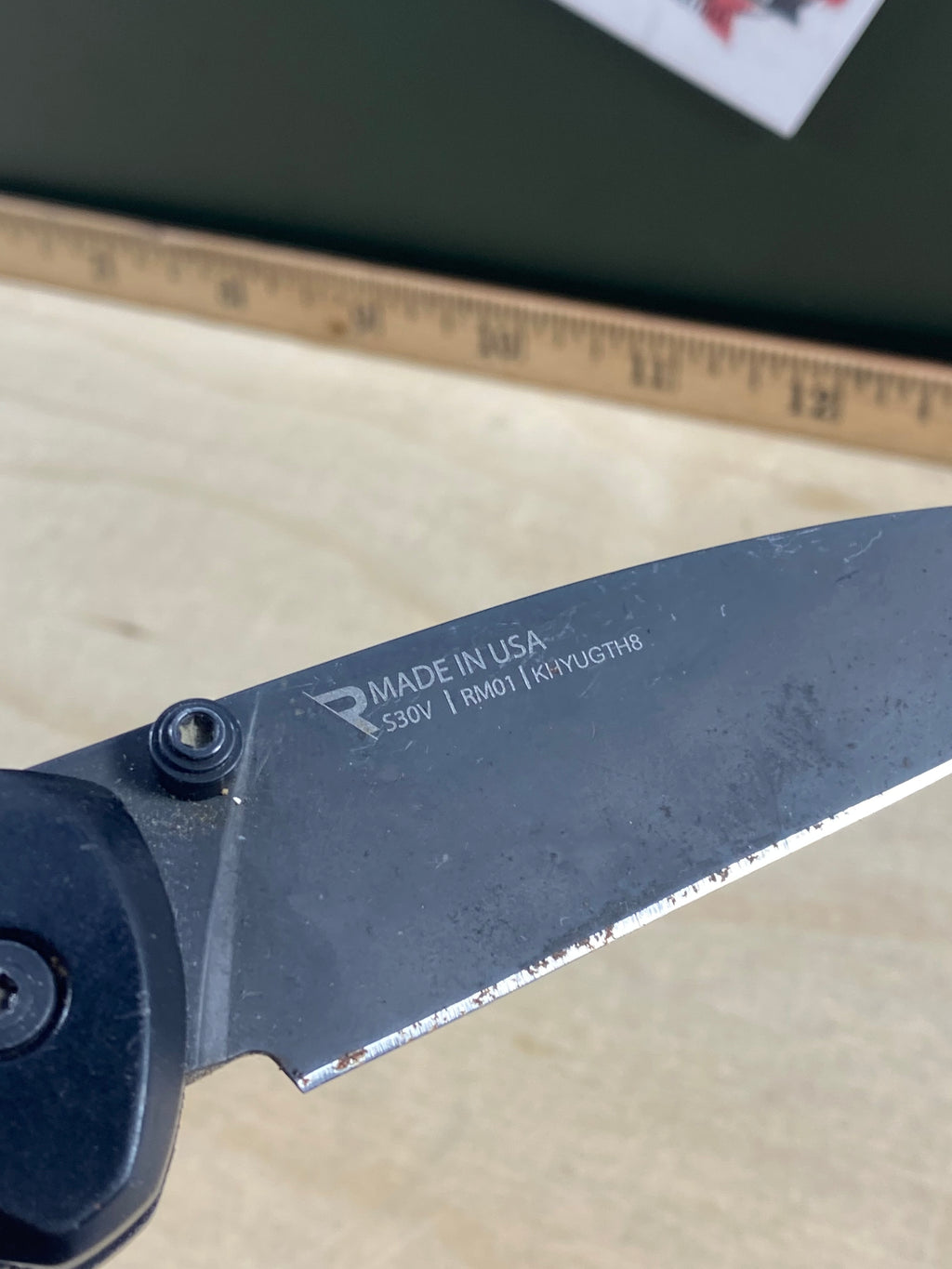 Gerber #34 Sedulo Pivot Lock Knife Black FRN. Light usage. Rust and dirty with customized blade.