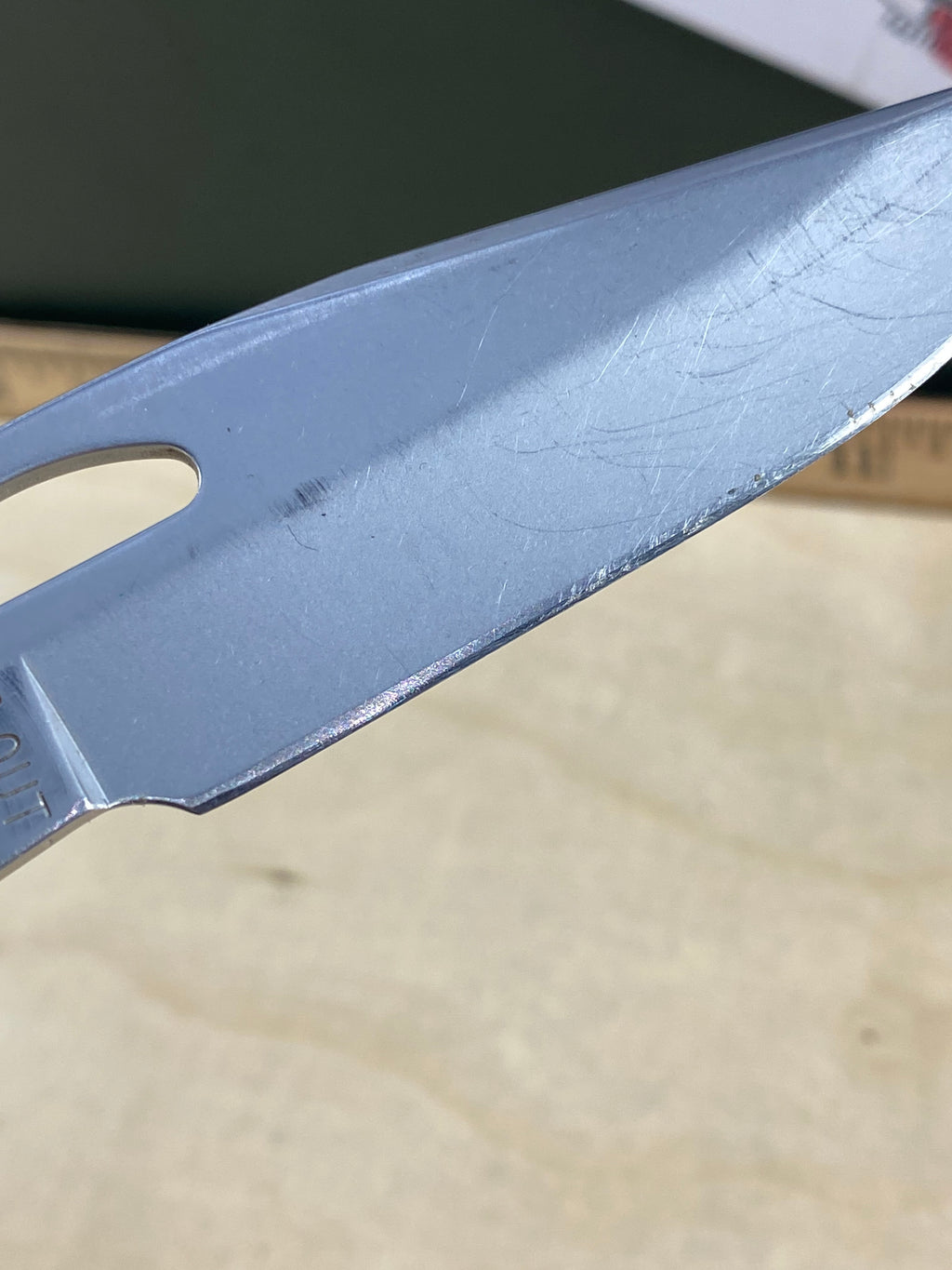 Gerber #44 450 EZ Out Pocket Knife Lockback combo Edge Blade. Light usage. Resharpened.