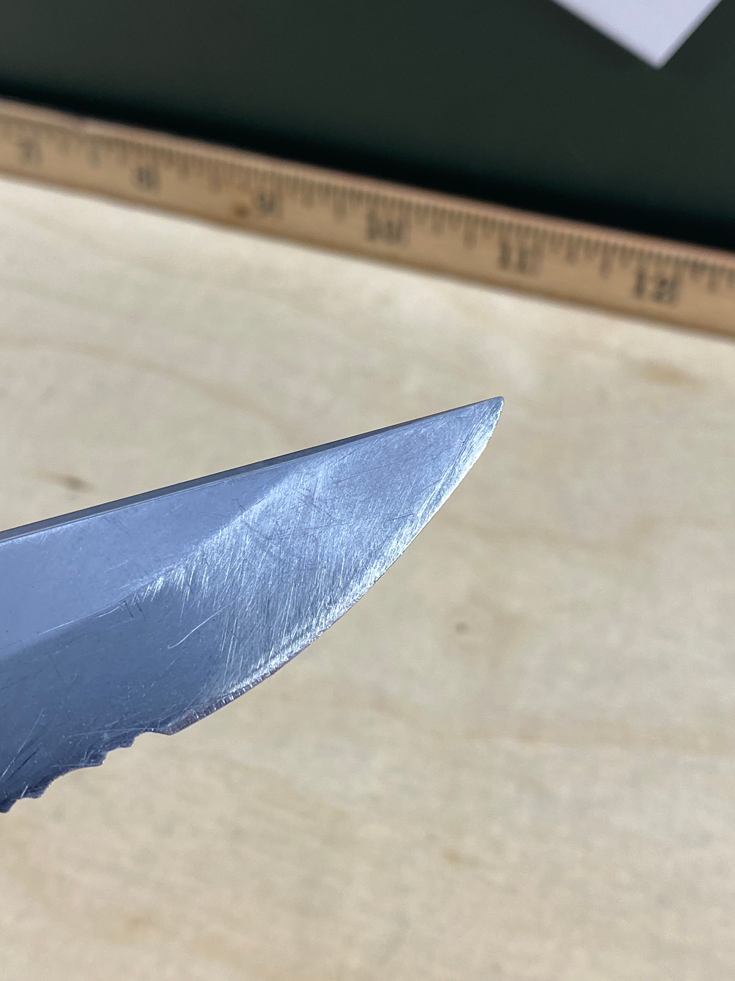 Gerber #46 450 EZ Out Pocket Knife Lockback combo Edge Blade. Light usage. Resharpened