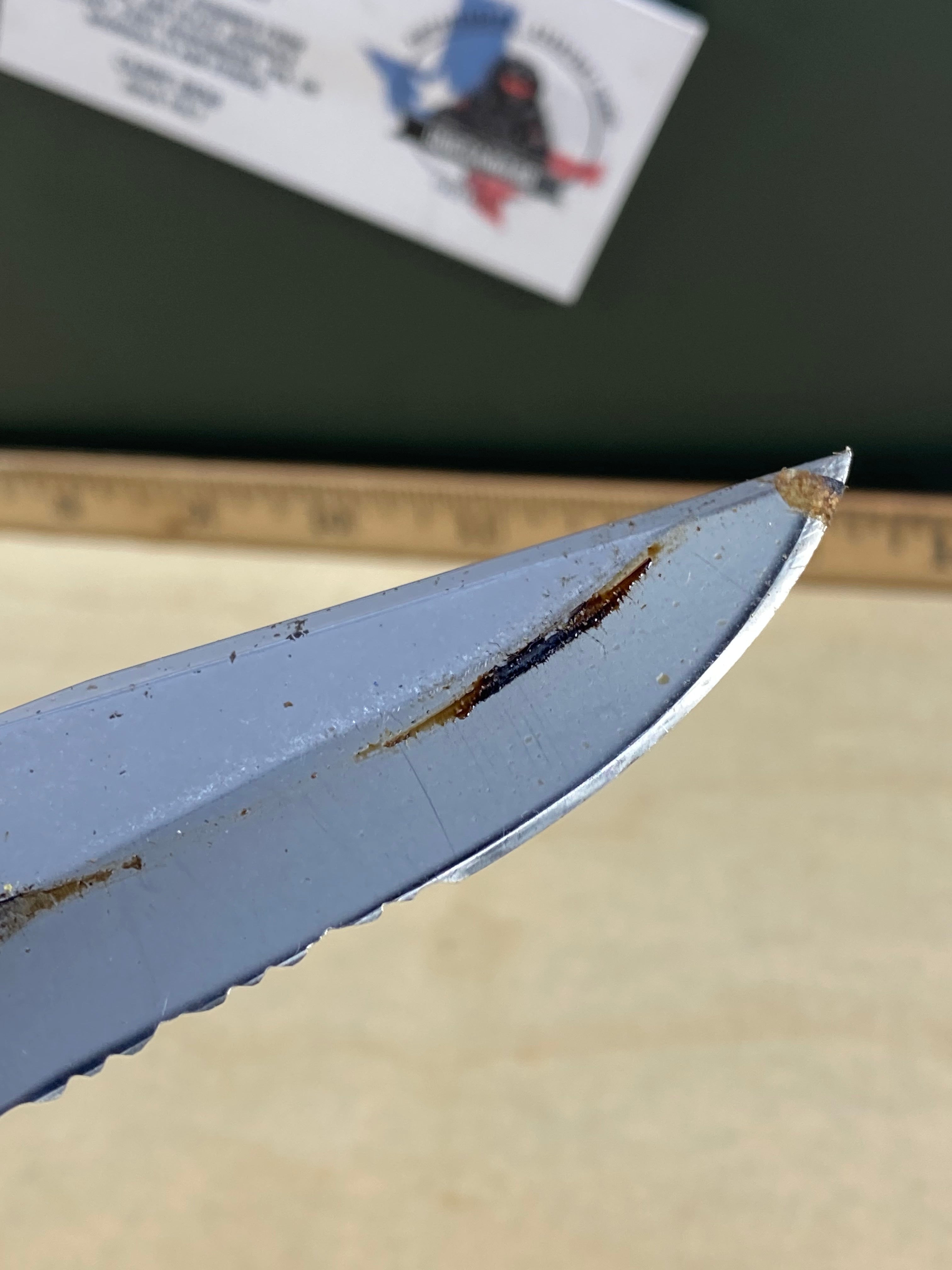 Gerber #57 450 EZ Out Pocket Knife Lockback combo Edge Blade. Light usage. Super dirty and Needs Oil.