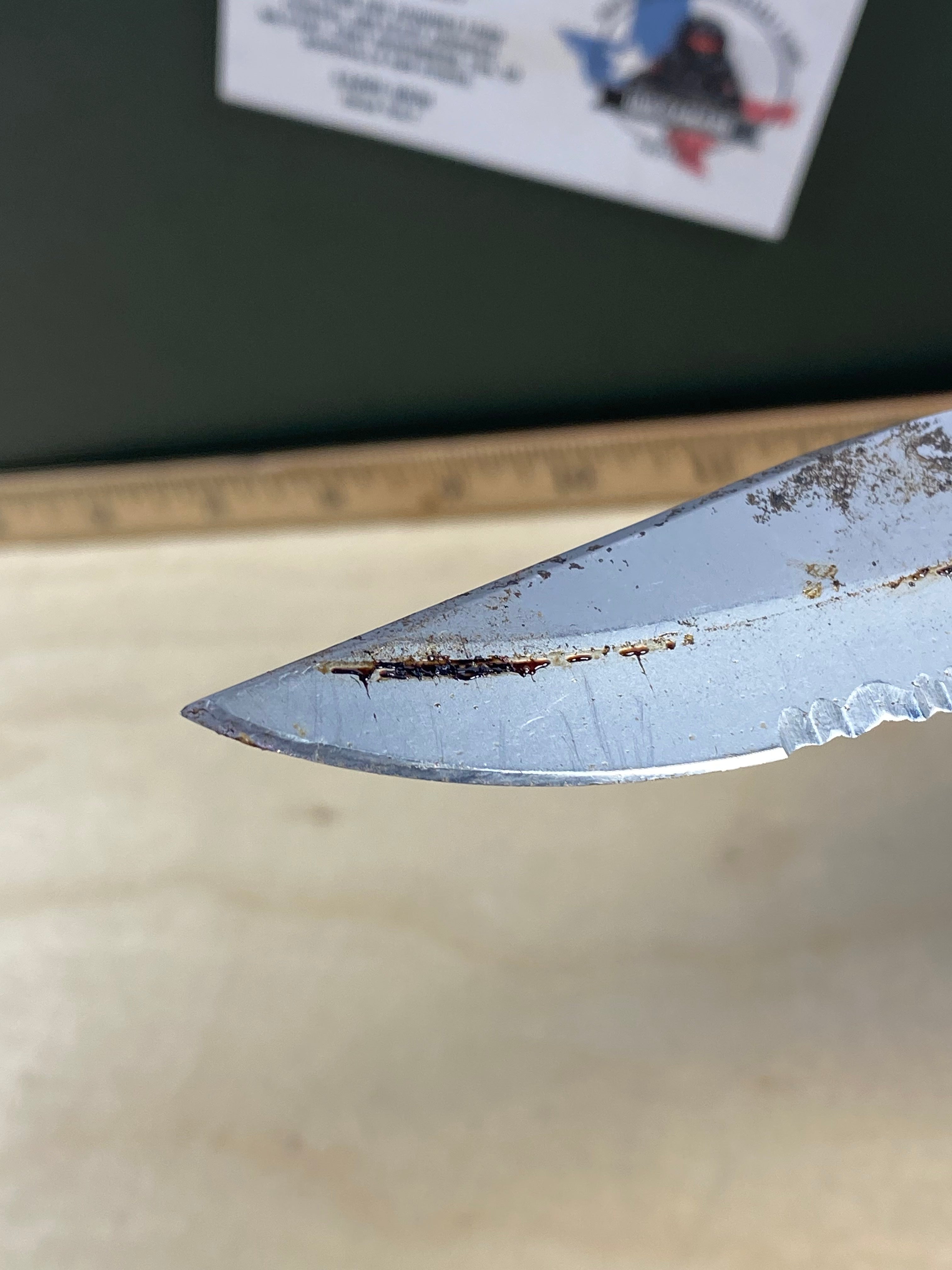 Gerber #57 450 EZ Out Pocket Knife Lockback combo Edge Blade. Light usage. Super dirty and Needs Oil.