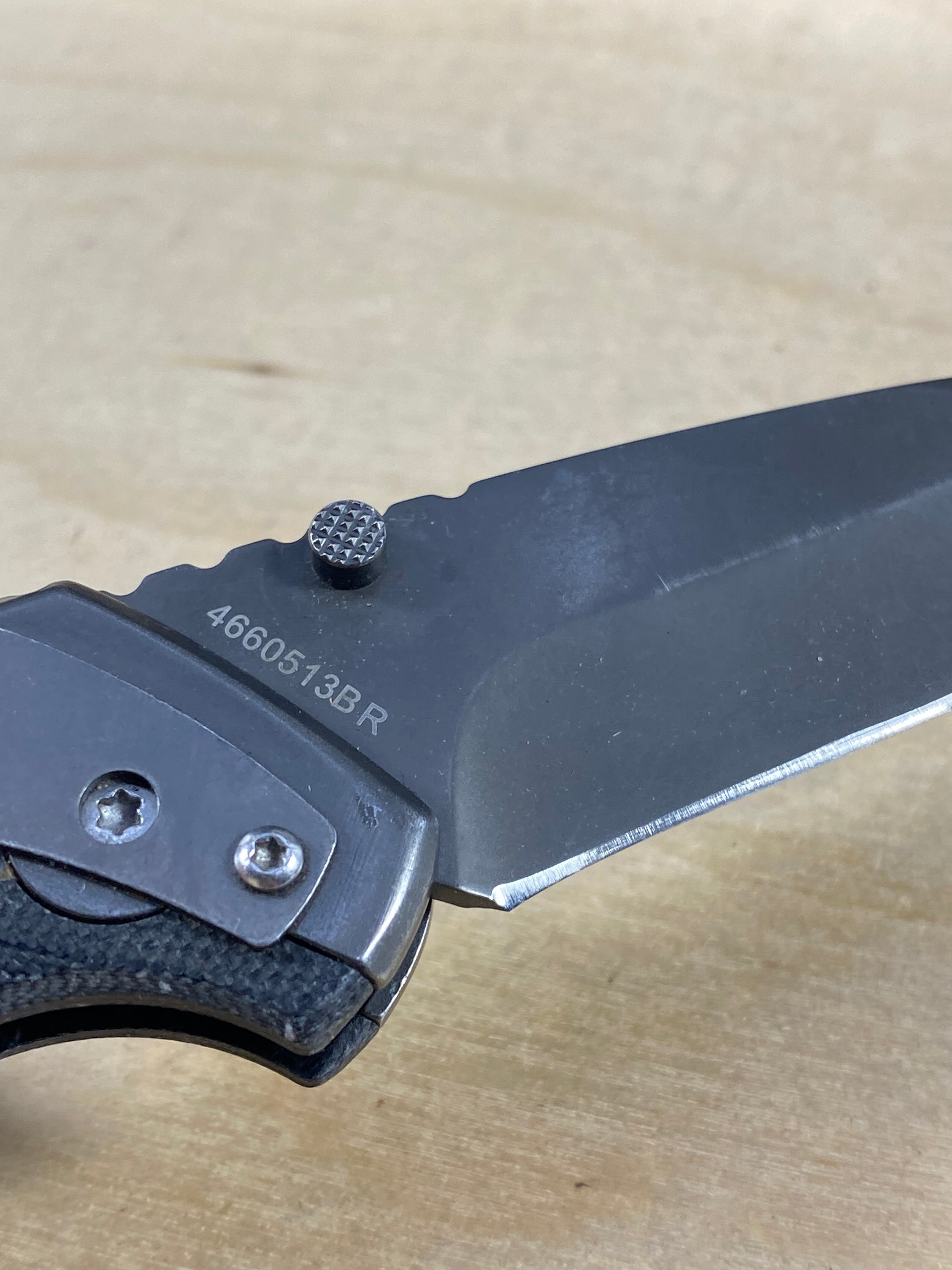 Gerber #100 Contrast Frame Lock Knife. Light usage. Chip on blade and resharpened