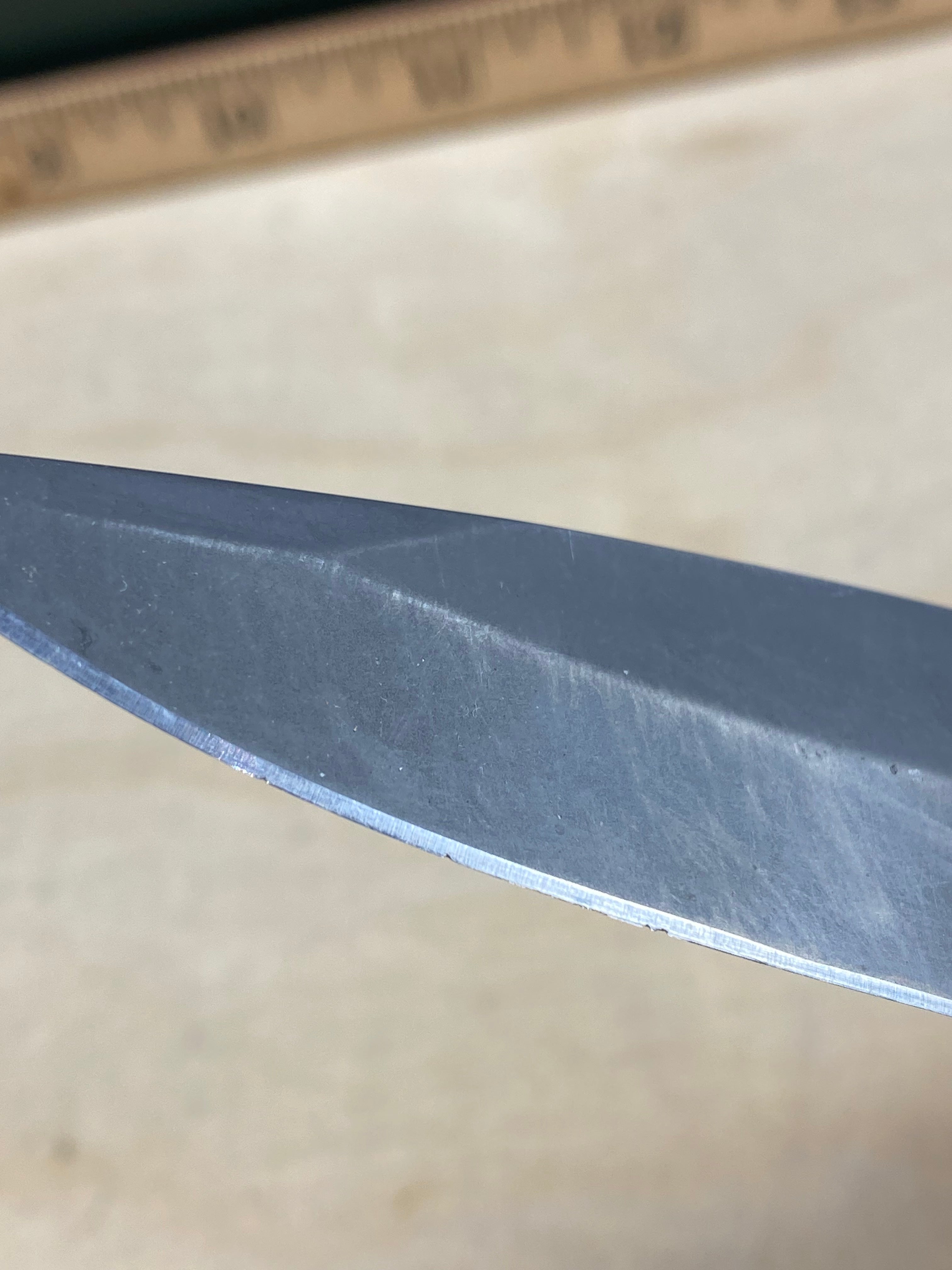 Gerber #100 Contrast Frame Lock Knife. Light usage. Chip on blade and resharpened