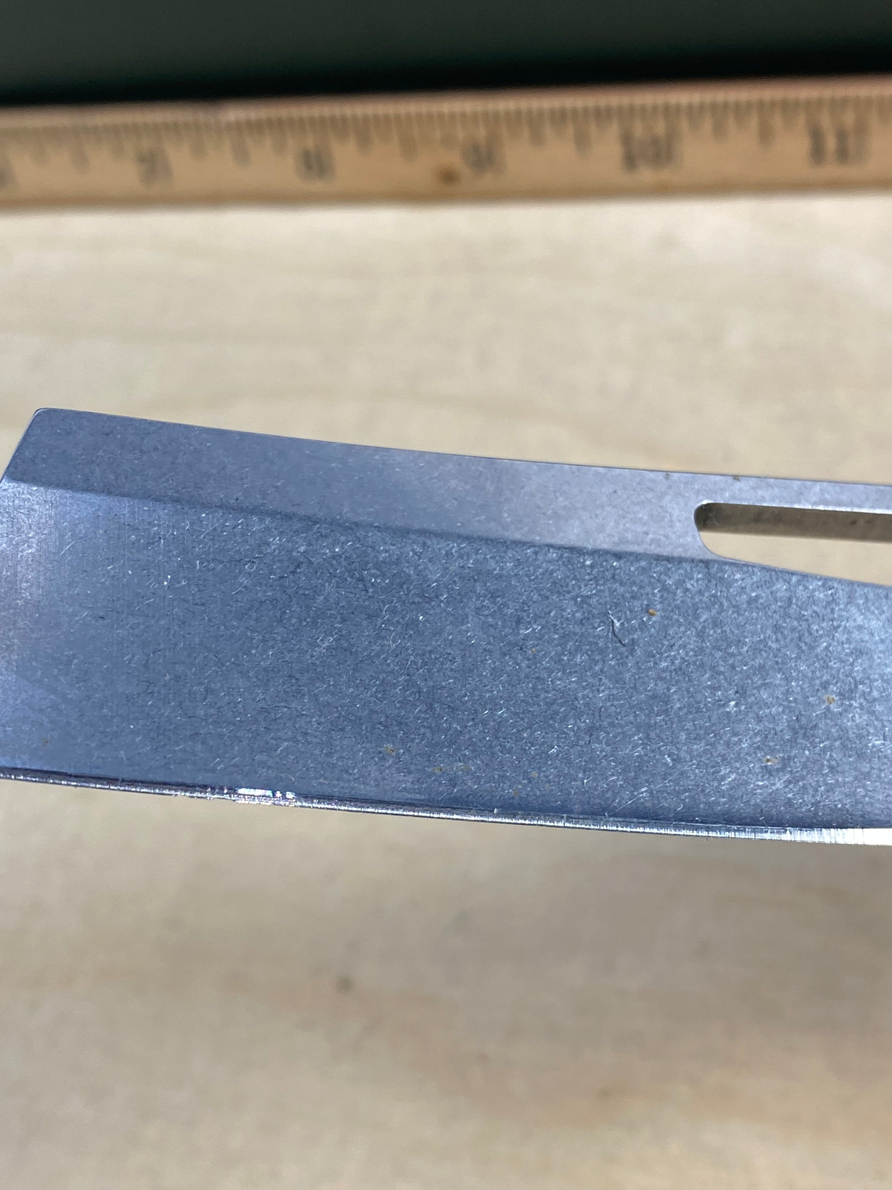 Gerber #64 FlatIron Cleaver Folding Knife. Light usage. Chip on Blade. (MSRP $52.00 NEW)