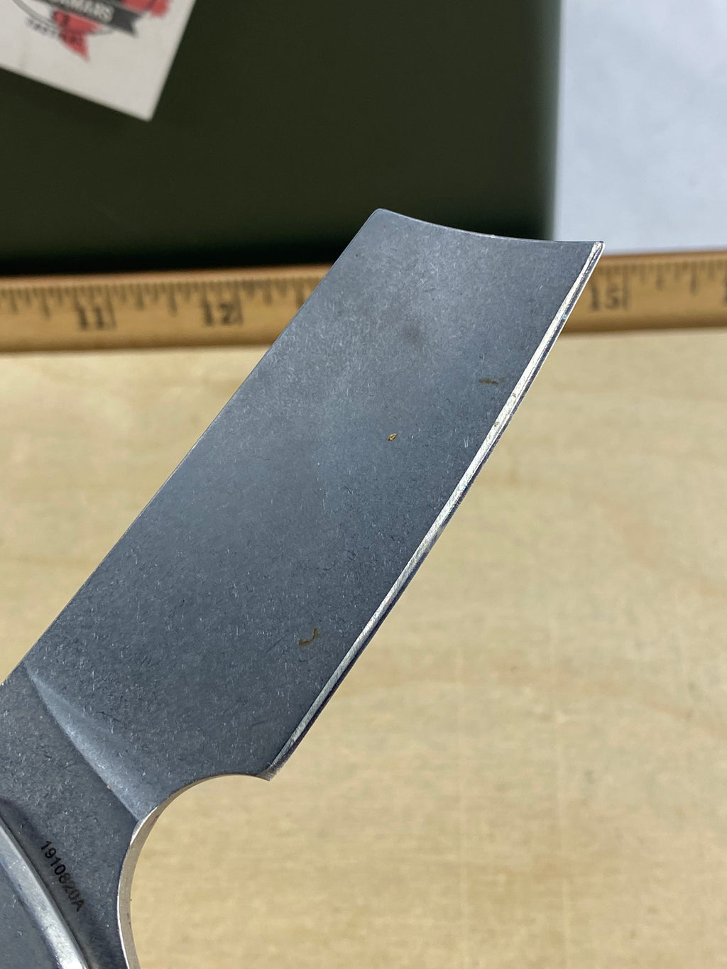 Gerber #69 FlatIron Cleaver Folding Knife with Micarta Handle. Light usage.