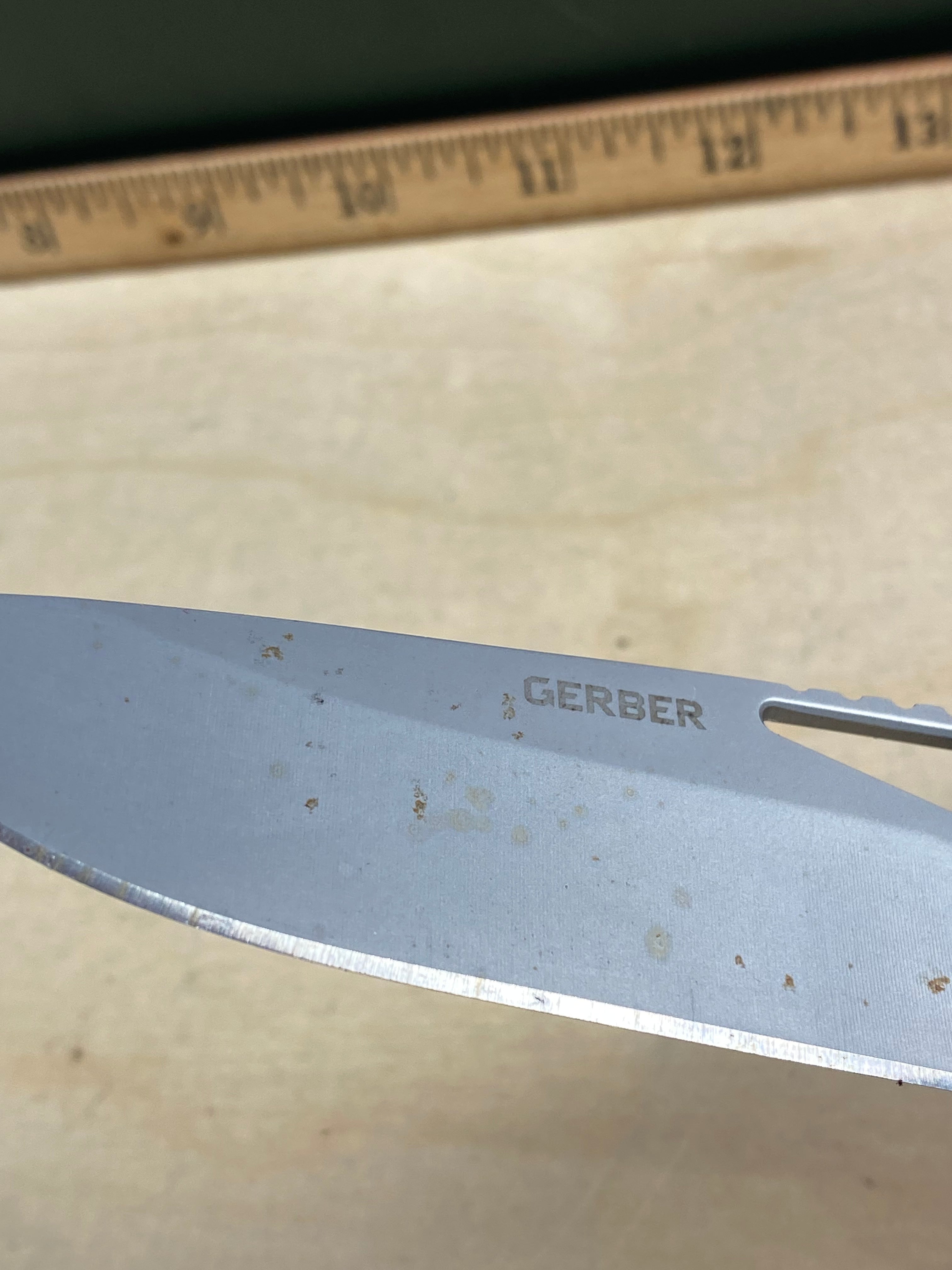 Gerber #71 Moment Knife Folder. Light usage. Dirty.