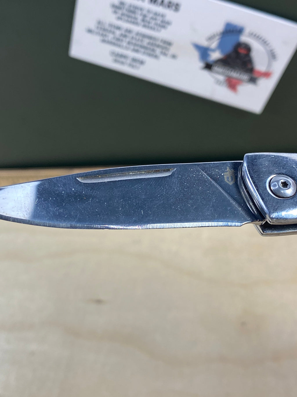 Gerber #73 Wingtip Slip Joint Pocket Knife Green. Light usage. Resharpened.