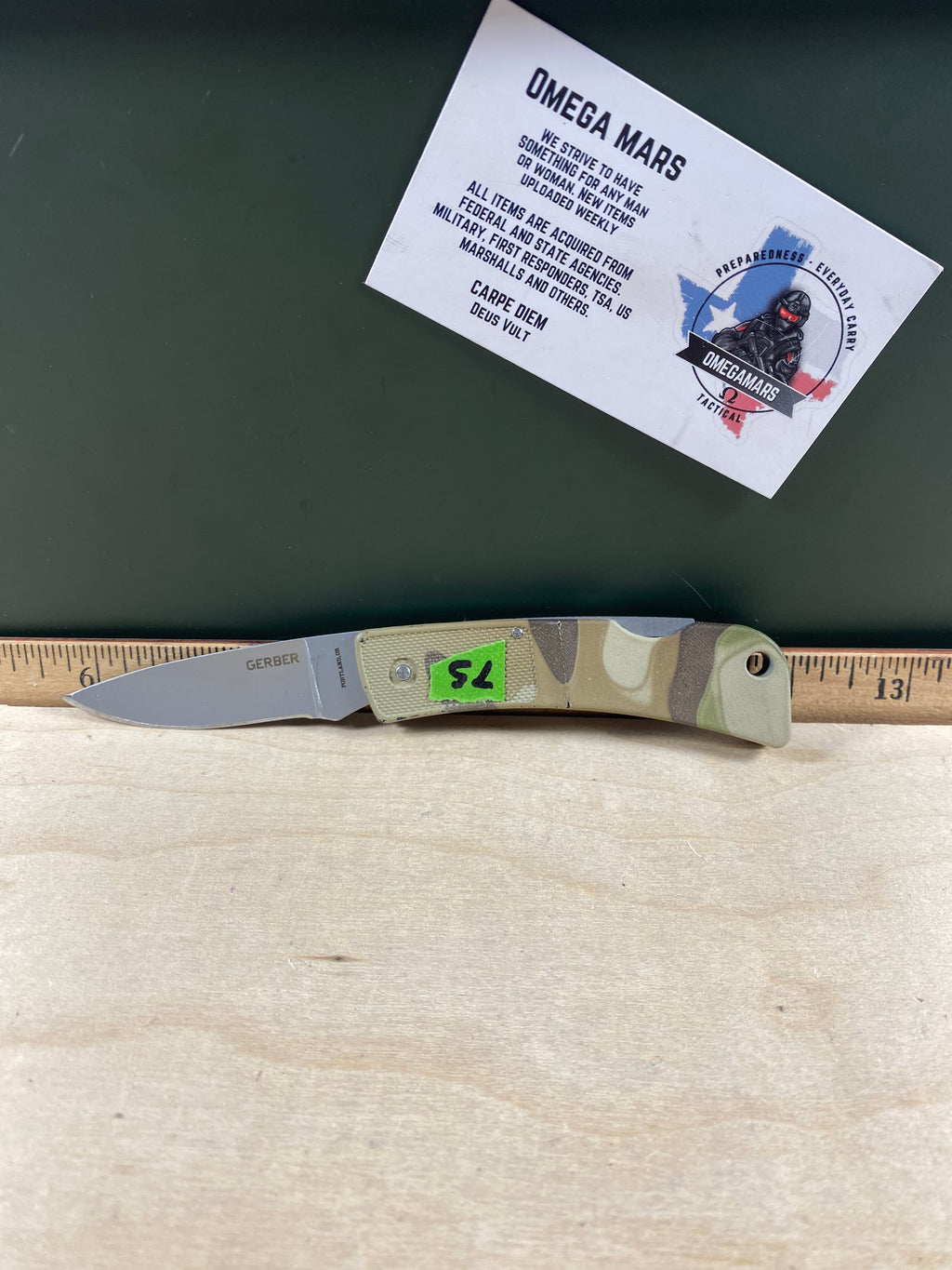 Gerber #75 LST Folding Knife. Light usage. Resharpened and Rare handle color.