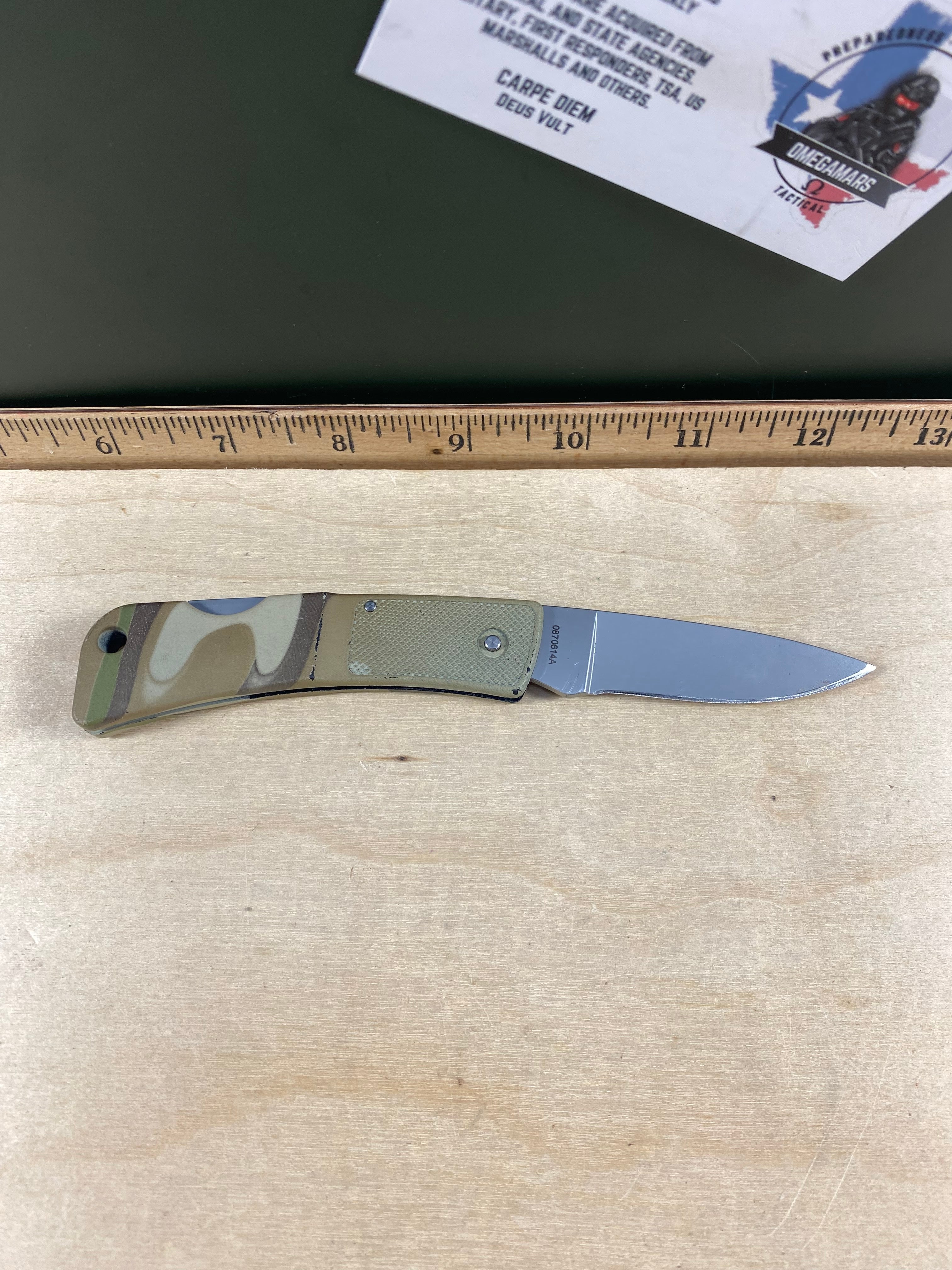 Gerber #75 LST Folding Knife. Light usage. Resharpened and Rare handle color.