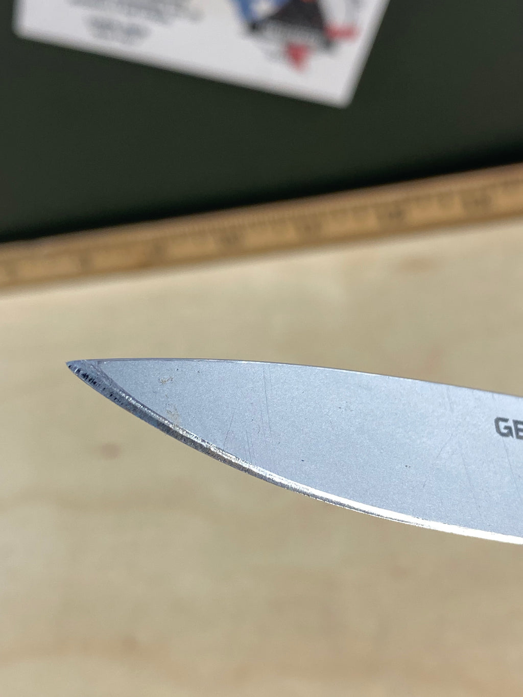 Gerber #75 LST Folding Knife. Light usage. Resharpened and Rare handle color.