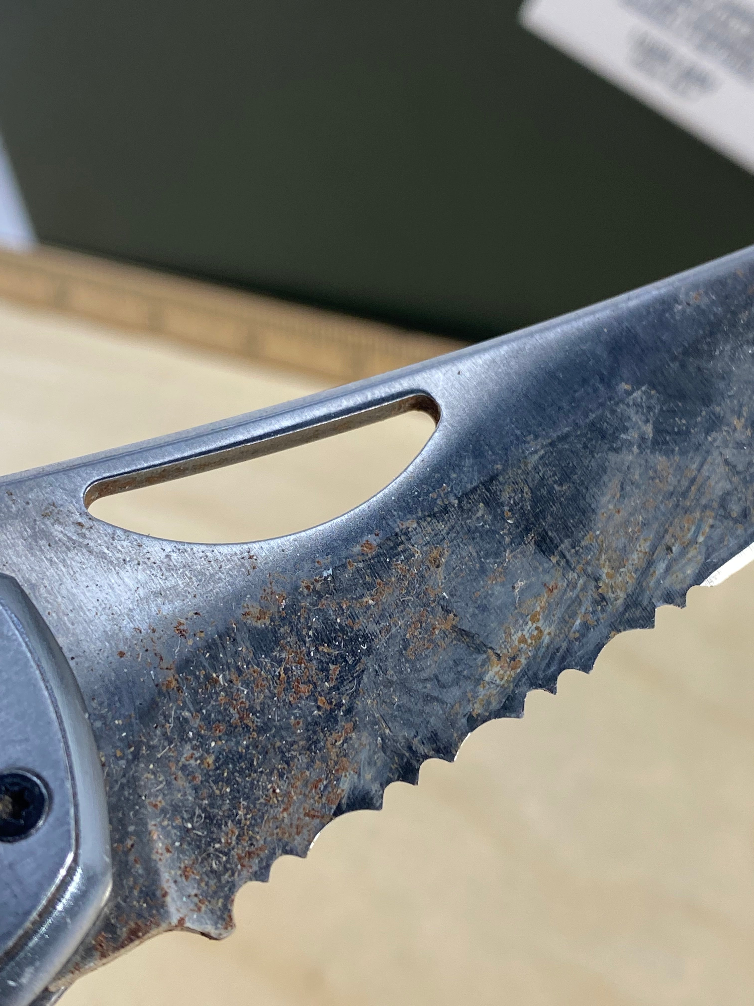 Gerber #77 F.A.S.T. 3.0 Assisted Opening Knife Gray/Black Al. Light usage. Dirty. Rust