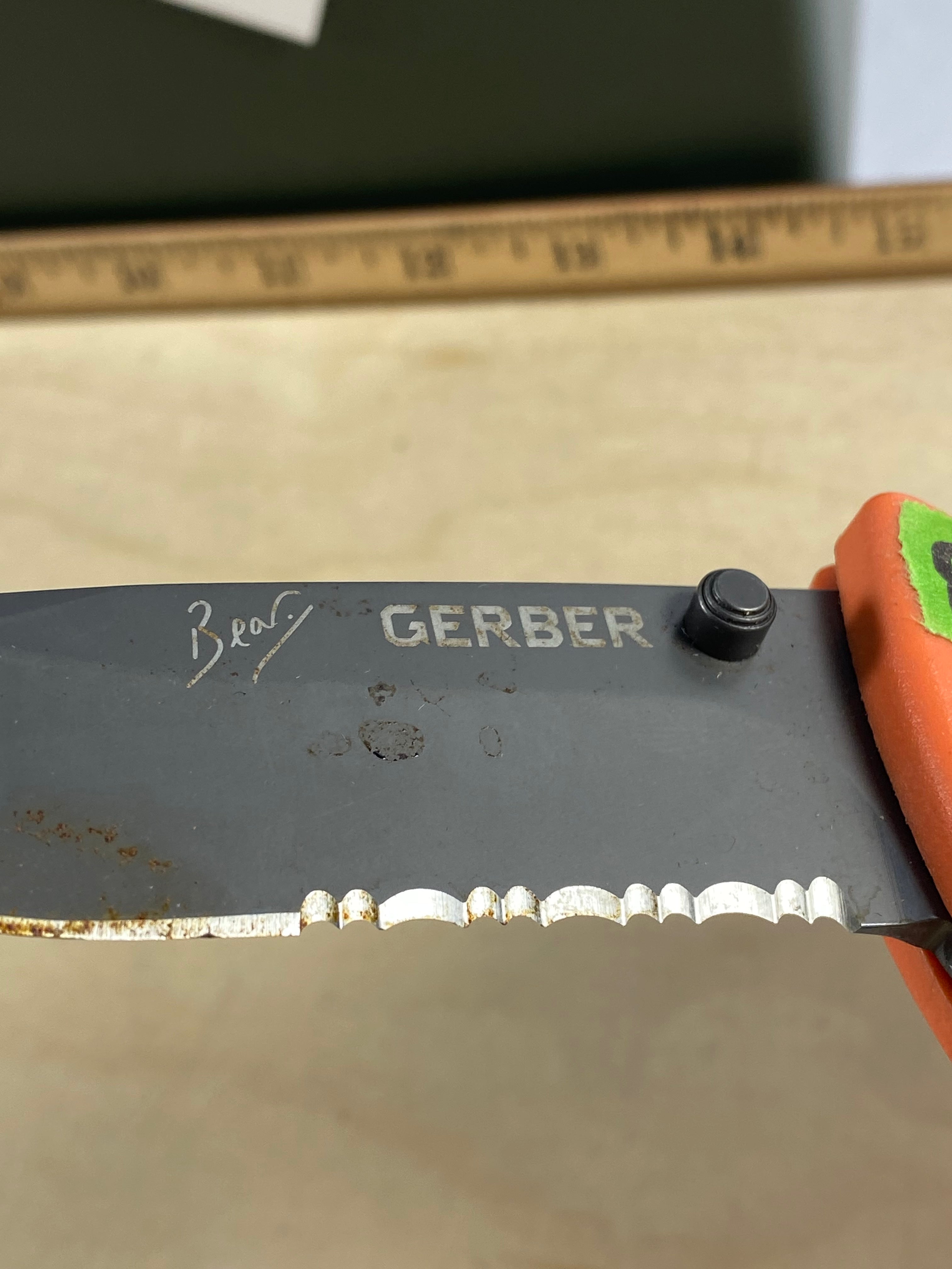 Gerber #79 Bear Grylls. Light usage. Dirty. Chip on blade