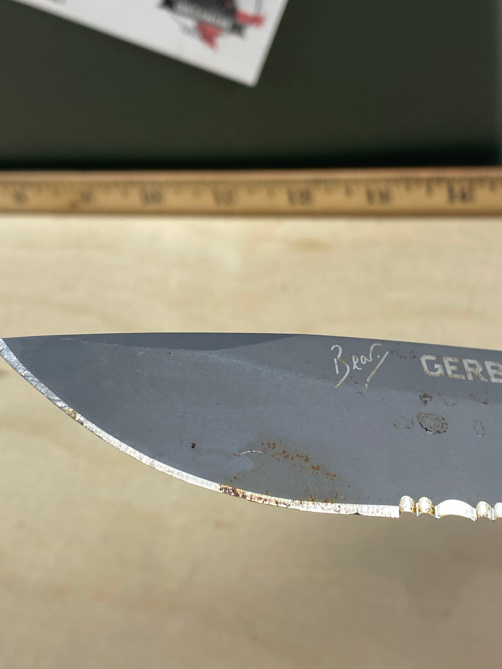 Gerber #79 Bear Grylls. Light usage. Dirty. Chip on blade