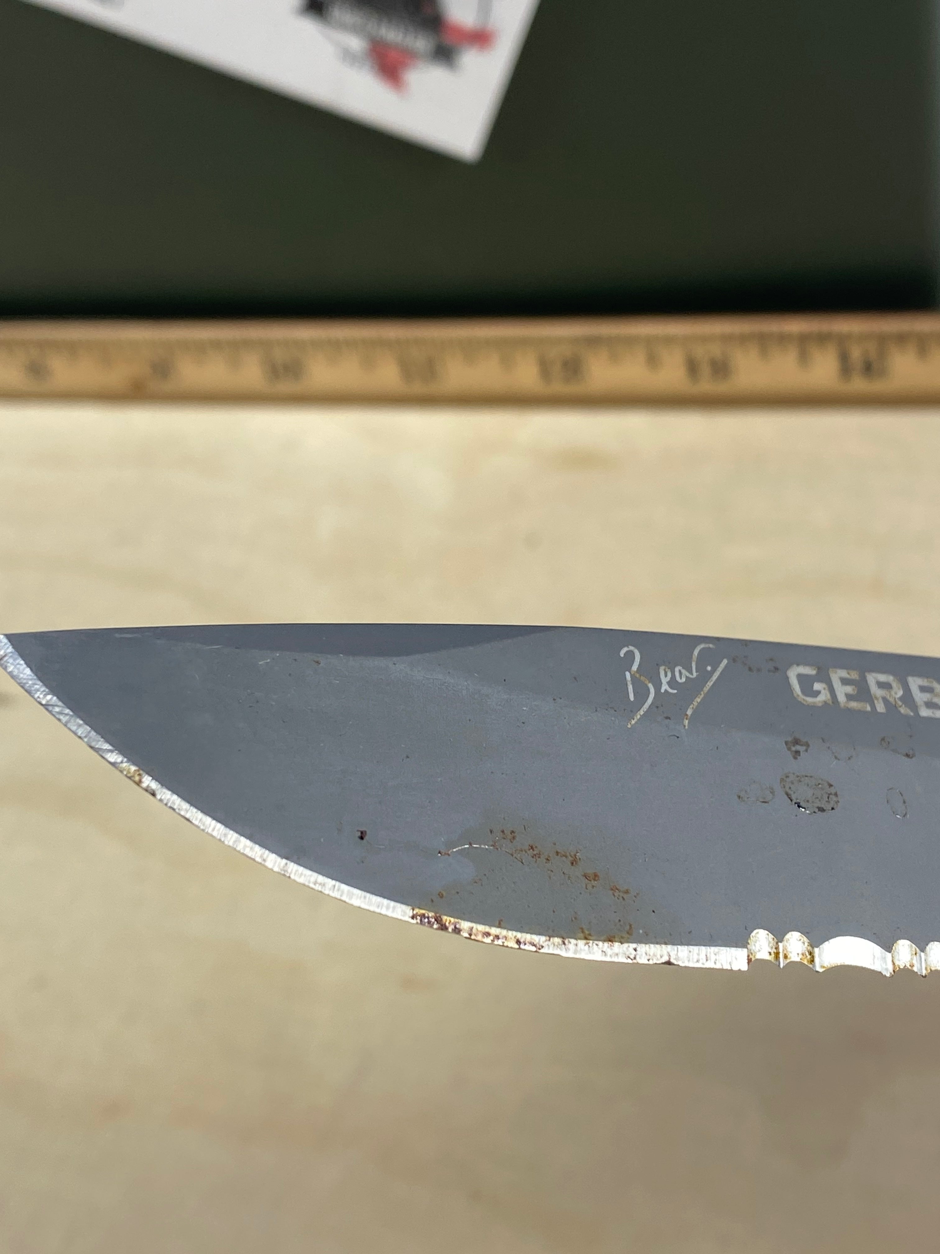 Gerber #79 Bear Grylls. Light usage. Dirty. Chip on blade