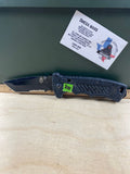Gerber #102 DMF Manual Folding Knife. Light usage. Chips on blade.