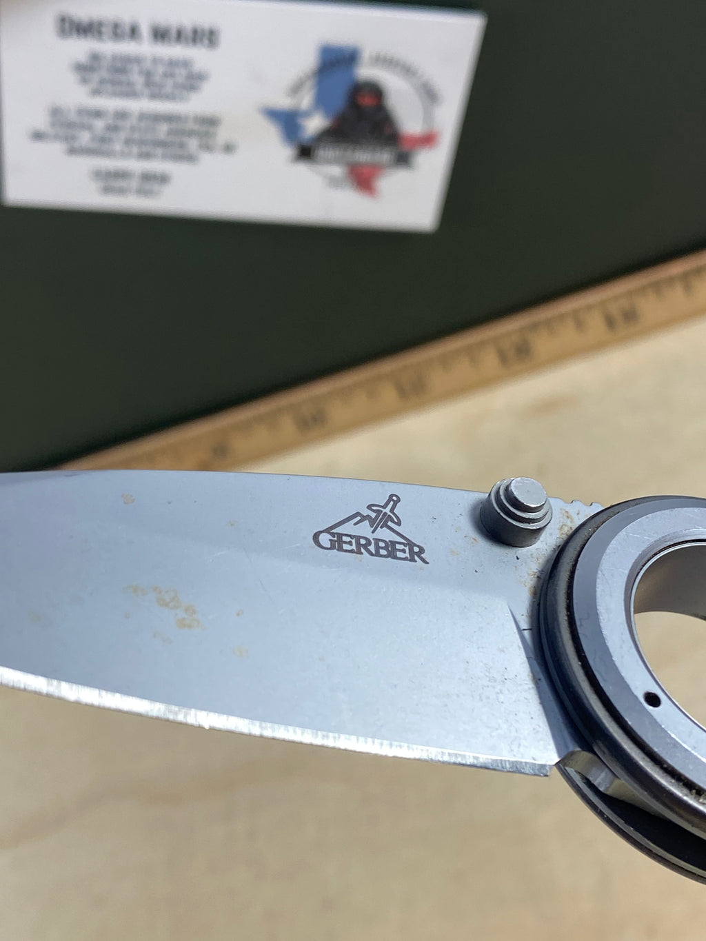 Gerber #109 Remix. Seems to be an old version. Light usage. dirty and chips on blade.