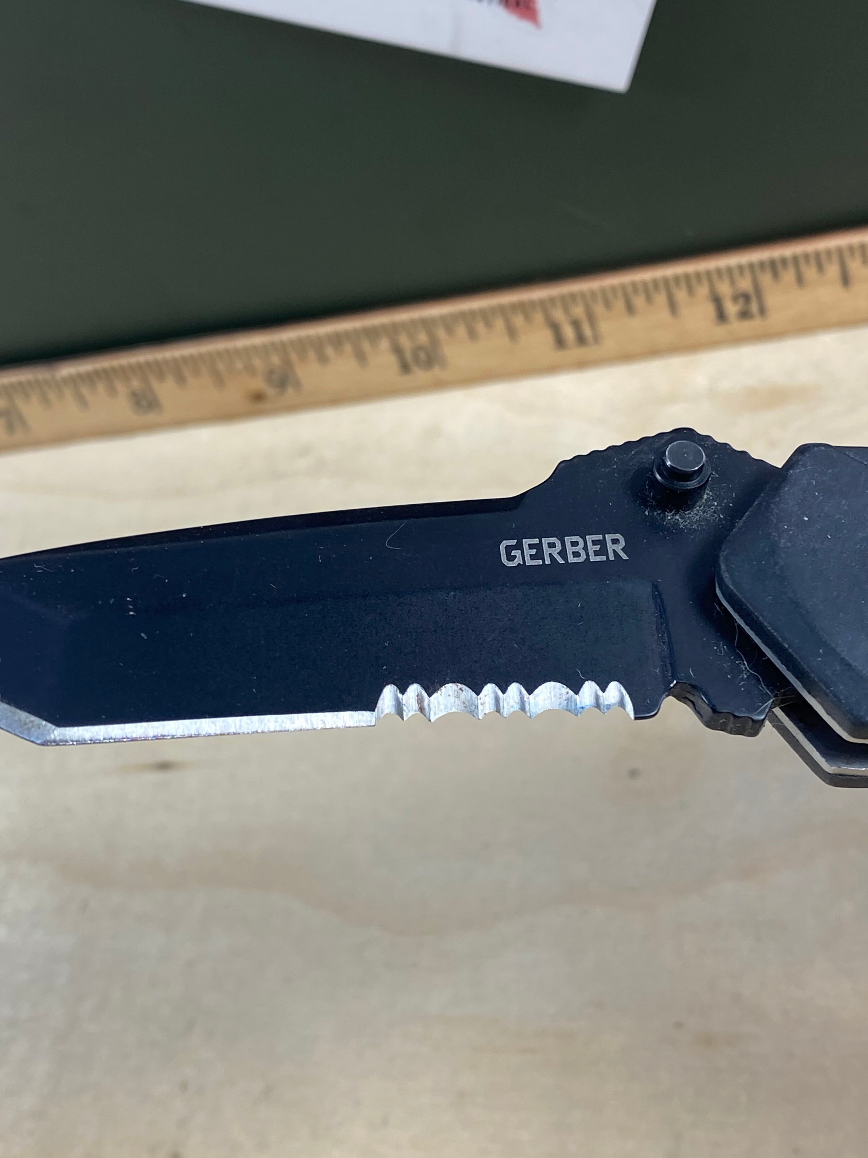 Gerber #110 Kiowa Folding Knife. Light usage. Seems to be resharpened