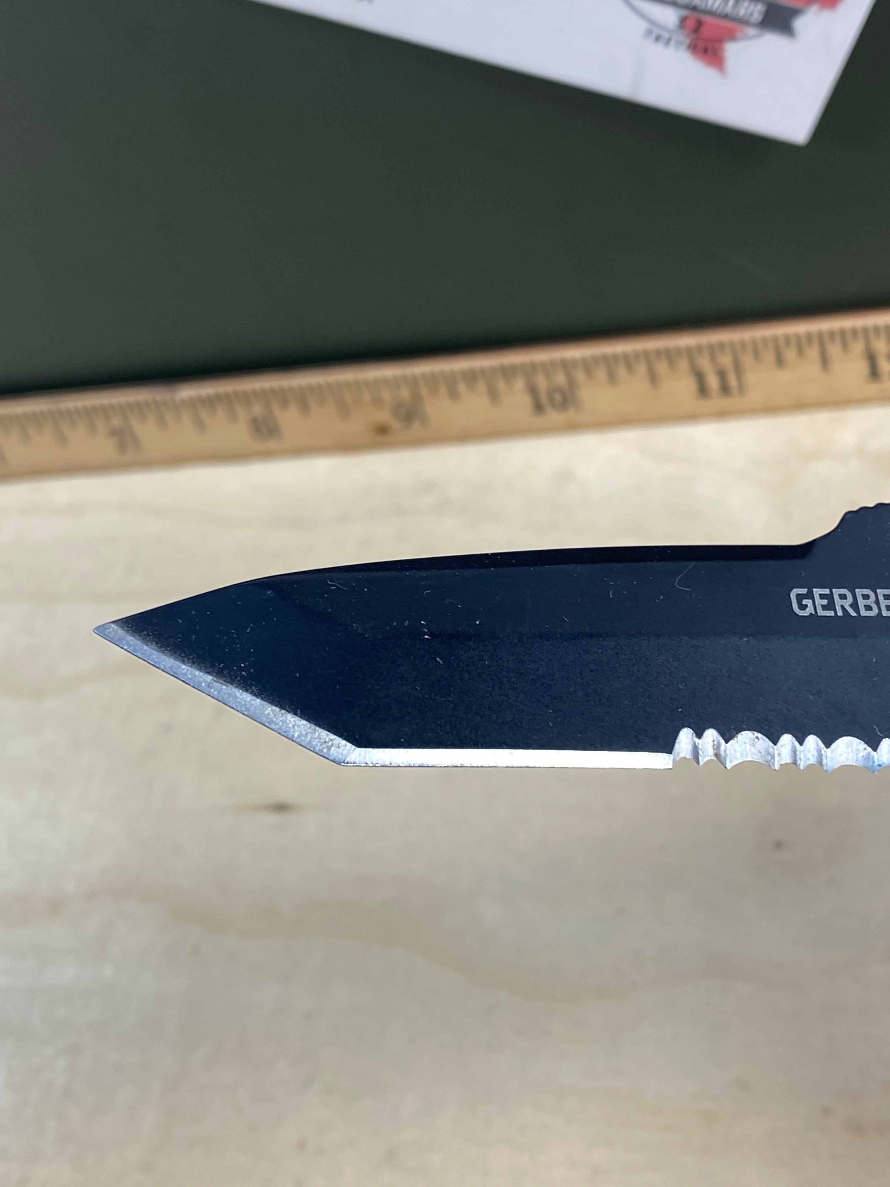 Gerber #110 Kiowa Folding Knife. Light usage. Seems to be resharpened