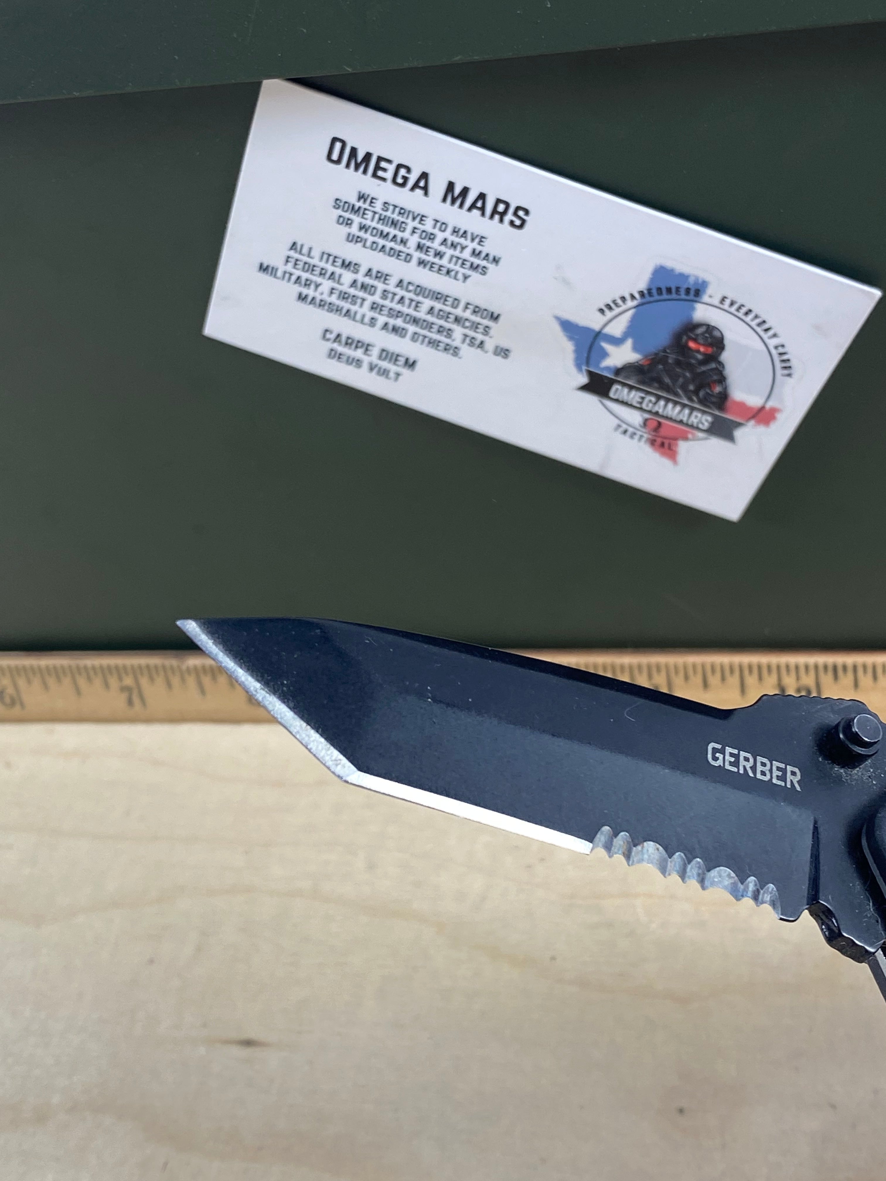 Gerber #110 Kiowa Folding Knife. Light usage. Seems to be resharpened